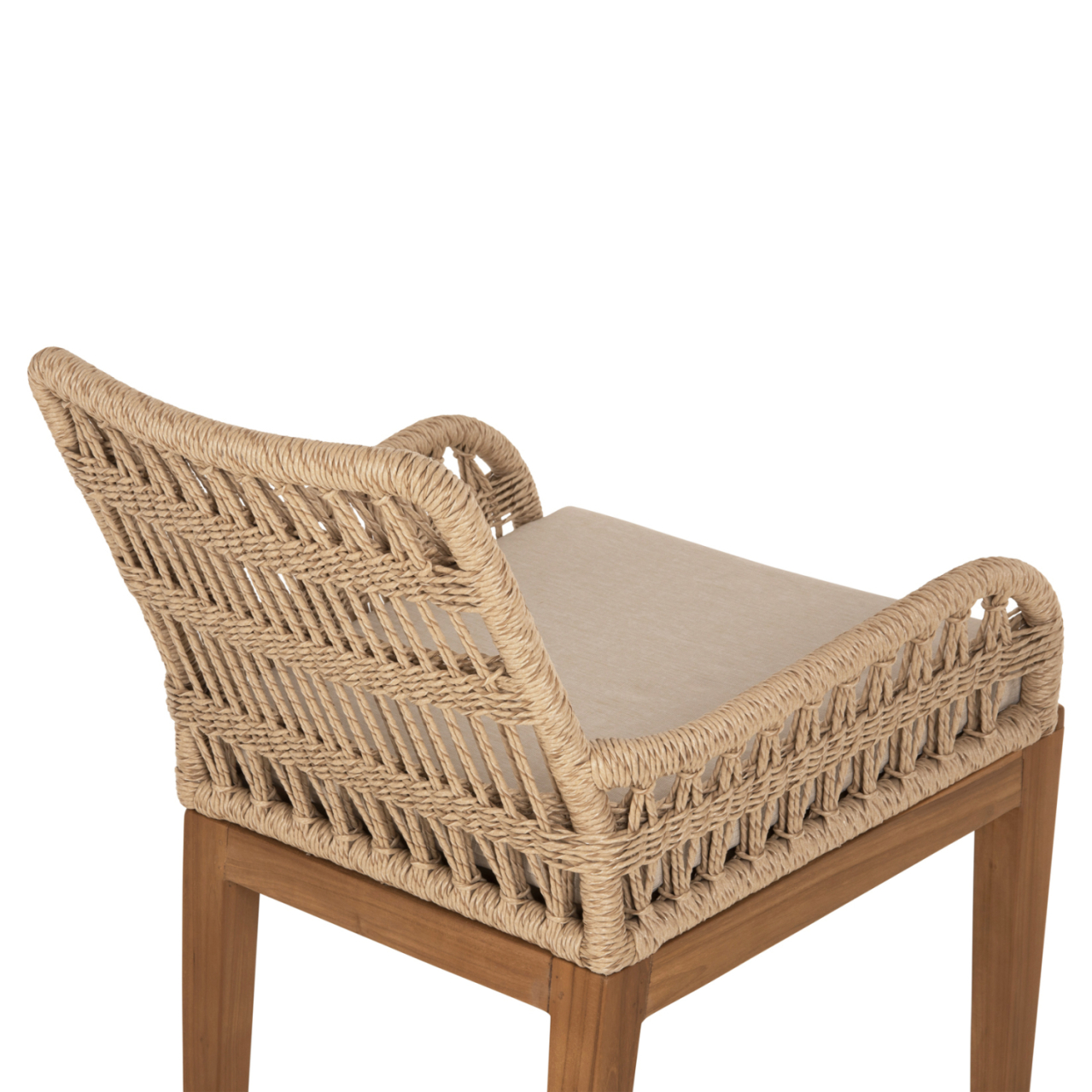 ARMCHAIR STARDOM HM9760.01 TEAK WOOD AND ROPE-NATURAL COLOR 57x65x83Hcm. [10]