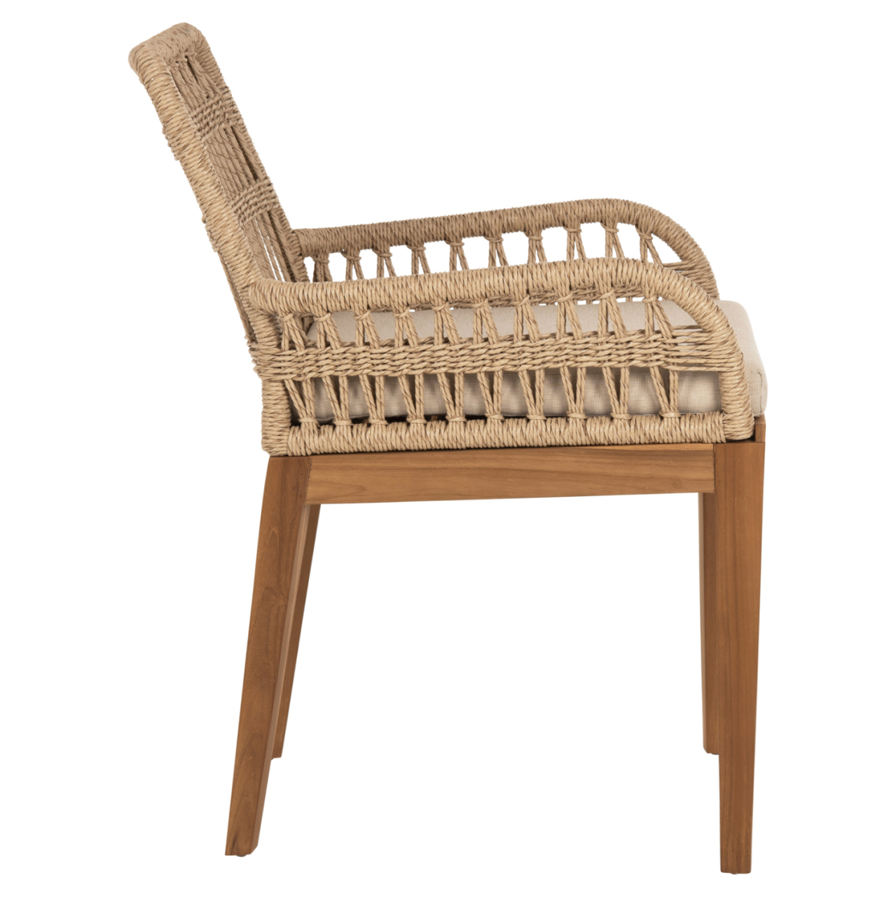 ARMCHAIR STARDOM HM9760.01 TEAK WOOD AND ROPE-NATURAL COLOR 57x65x83Hcm. [4]