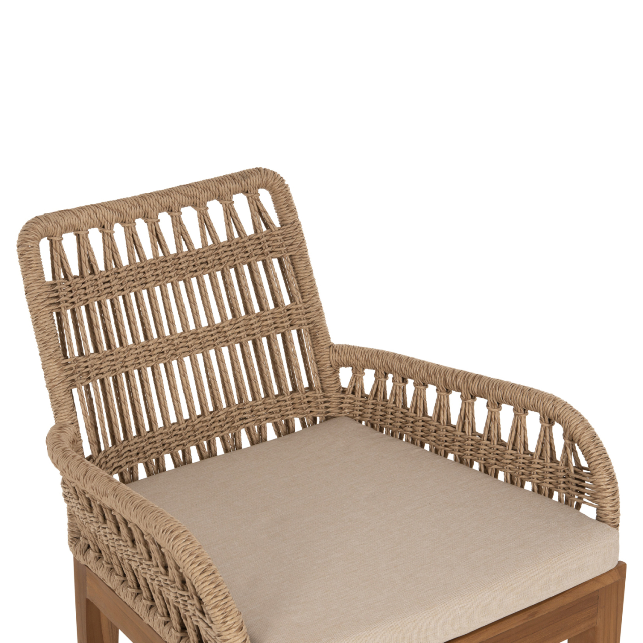 ARMCHAIR STARDOM HM9760.01 TEAK WOOD AND ROPE-NATURAL COLOR 57x65x83Hcm. [7]