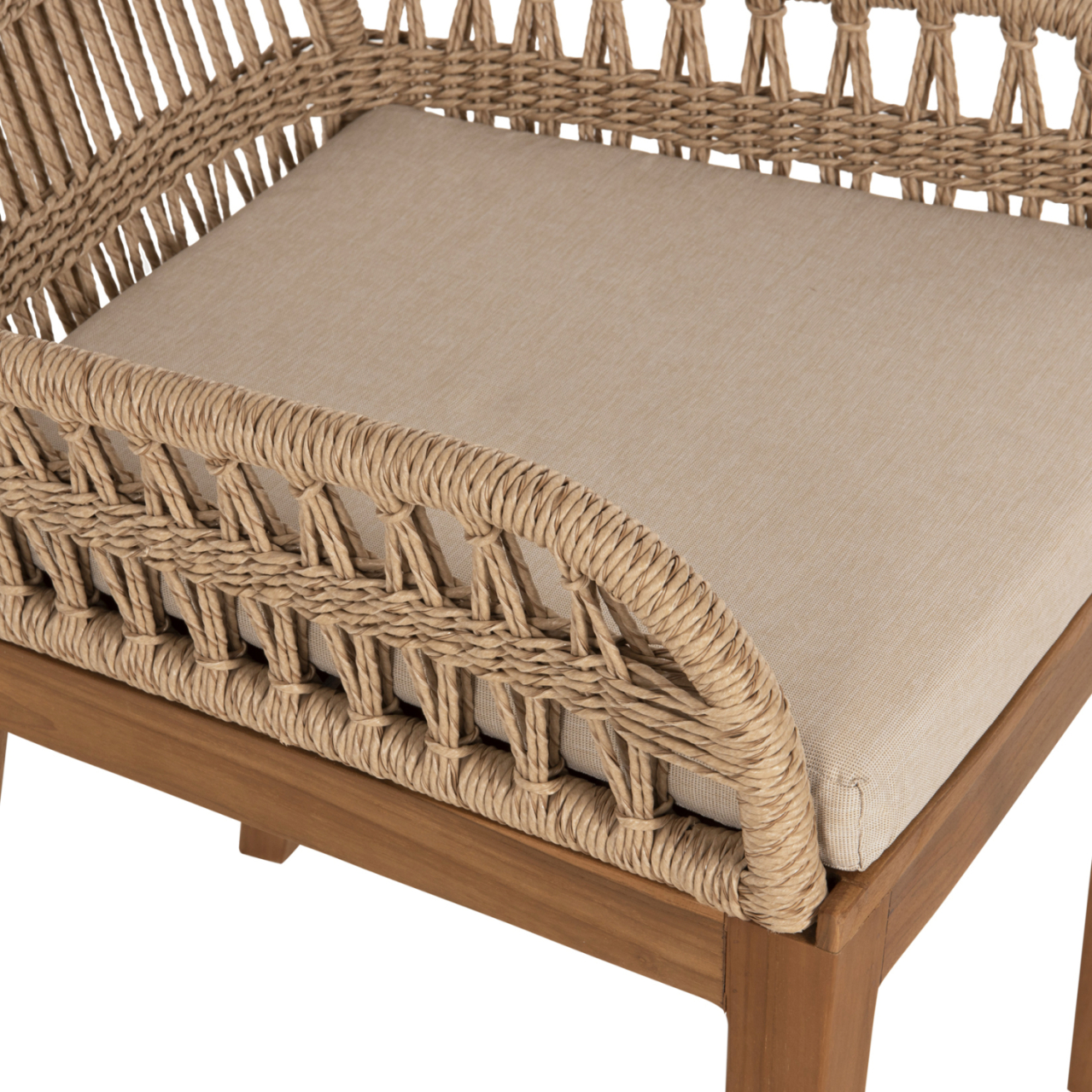 ARMCHAIR STARDOM HM9760.01 TEAK WOOD AND ROPE-NATURAL COLOR 57x65x83Hcm. [8]
