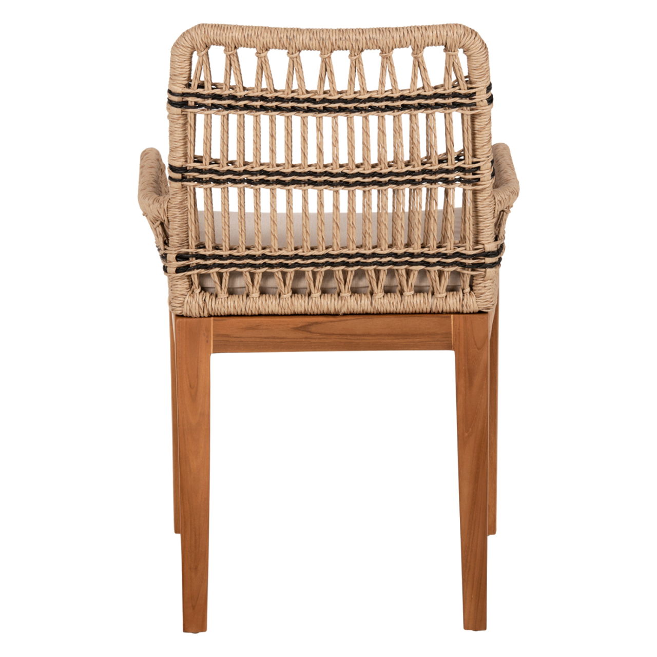 ARMCHAIR STARDOM HM9760.02 TEAK WOOD AND ROPE-NATURAL WITH ANTHRACITE DETAILS COLOR 57x65x83Hcm. [6]
