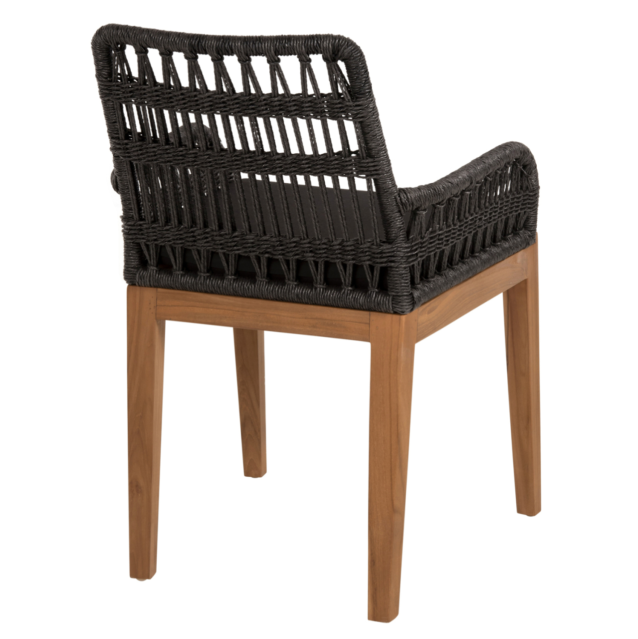 ARMCHAIR STARDOM HM9760.03 TEAK WOOD ΙΝ HONEY COLOR AND BLACK ROPE 57x65x83Hcm. [5]