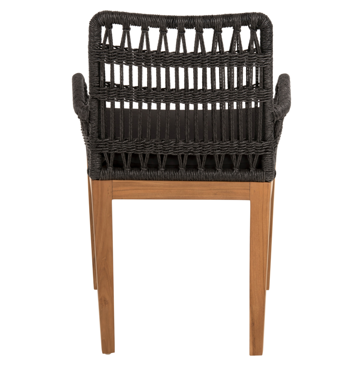 ARMCHAIR STARDOM HM9760.03 TEAK WOOD ΙΝ HONEY COLOR AND BLACK ROPE 57x65x83Hcm. [6]