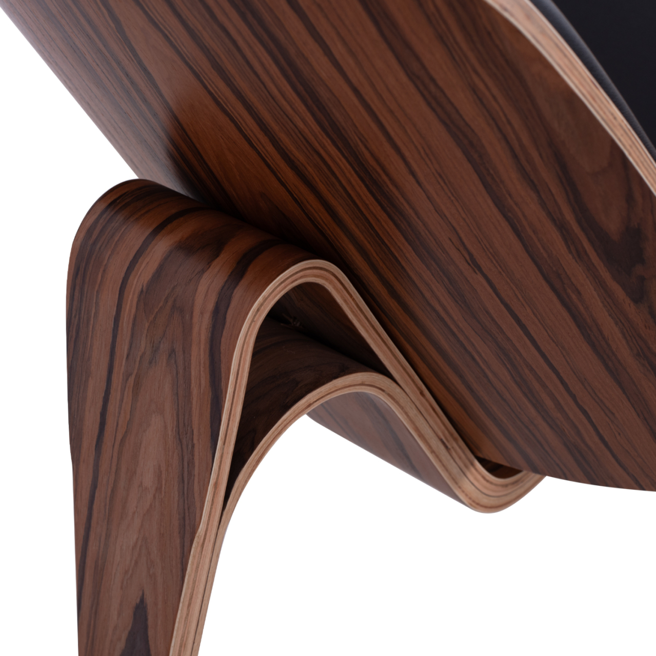Armchair SUPERIOR PLUS HM1128.01 WALNUT color with black cushion PU 89x83x76H cm [10]