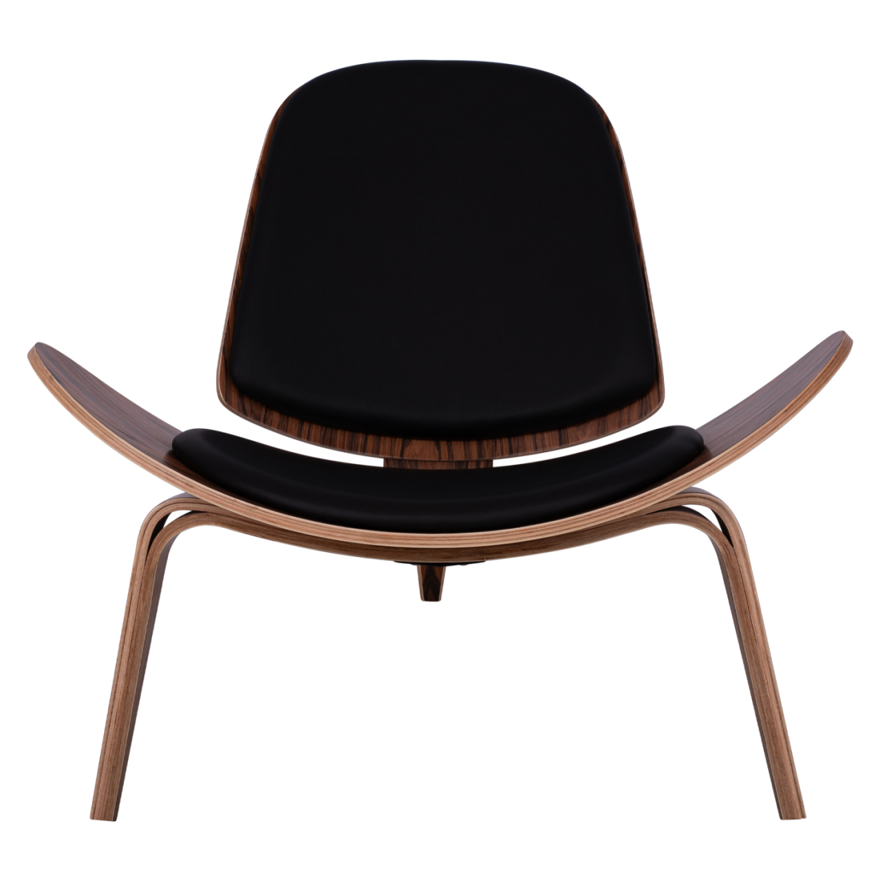 Armchair SUPERIOR PLUS HM1128.01 WALNUT color with black cushion PU 89x83x76H cm [3]