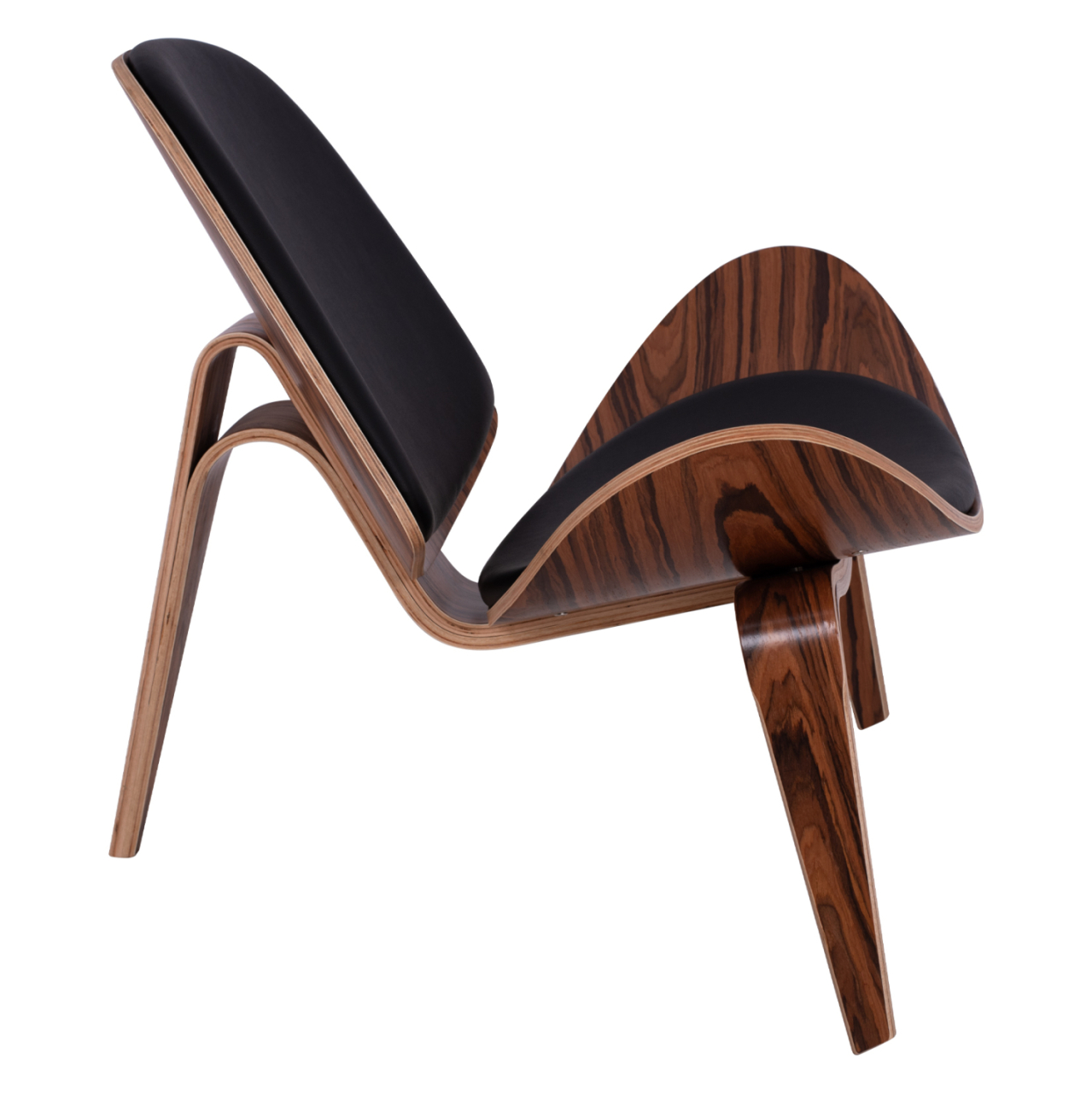 Armchair SUPERIOR PLUS HM1128.01 WALNUT color with black cushion PU 89x83x76H cm [4]