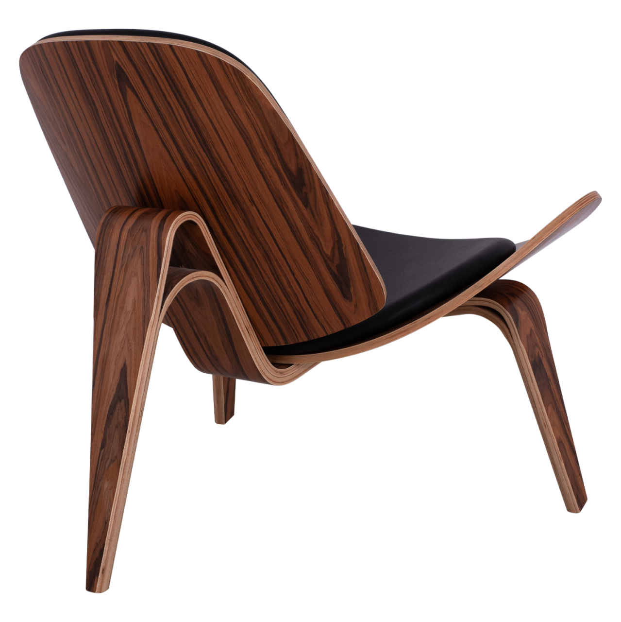 Armchair SUPERIOR PLUS HM1128.01 WALNUT color with black cushion PU 89x83x76H cm [5]