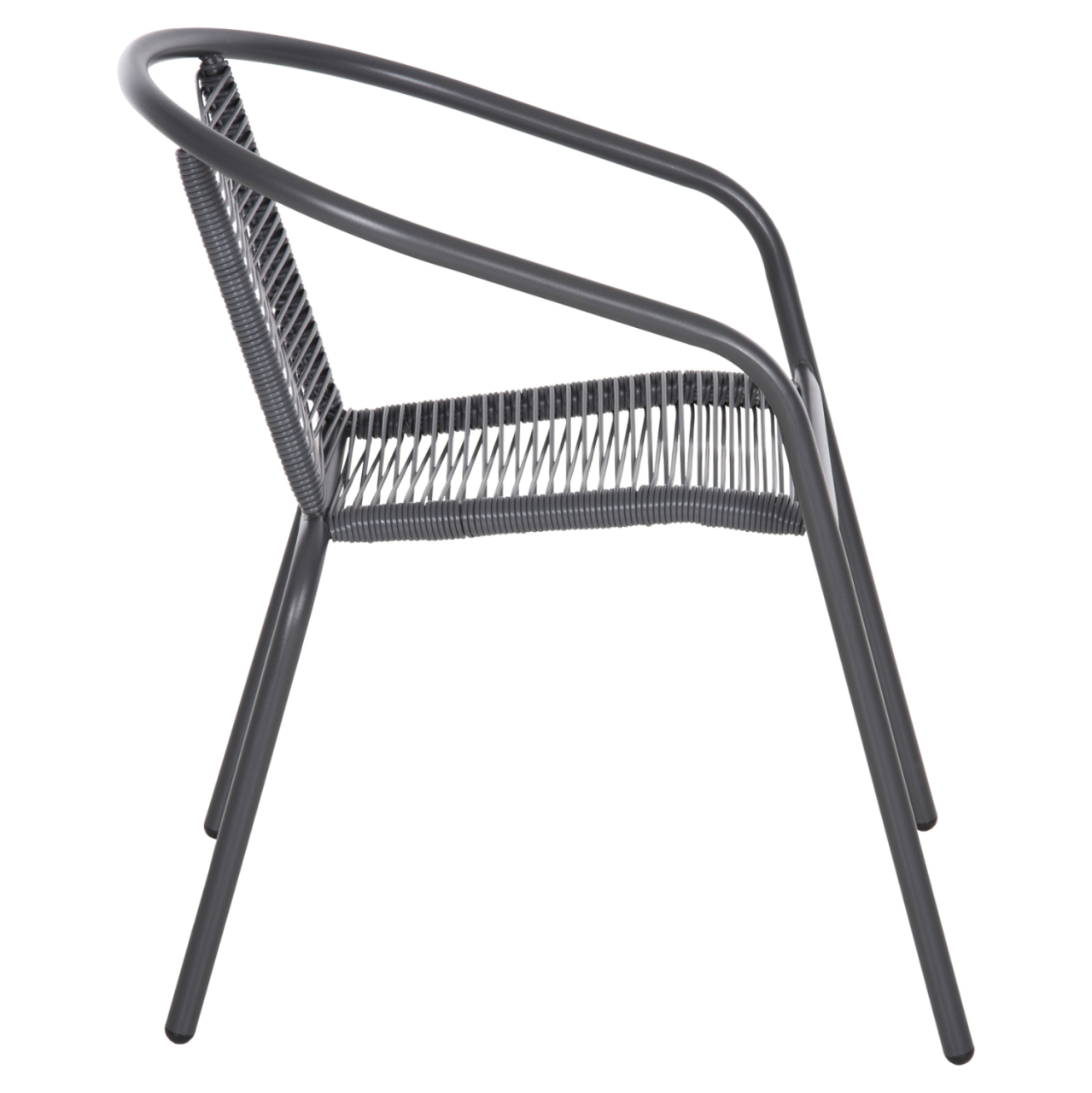 ARMCHAIR SWIFTER HM5969.01 METAL IN GREY-SYNTHETIC RATTAN IN GREY 54x61x75Hcm. [4]