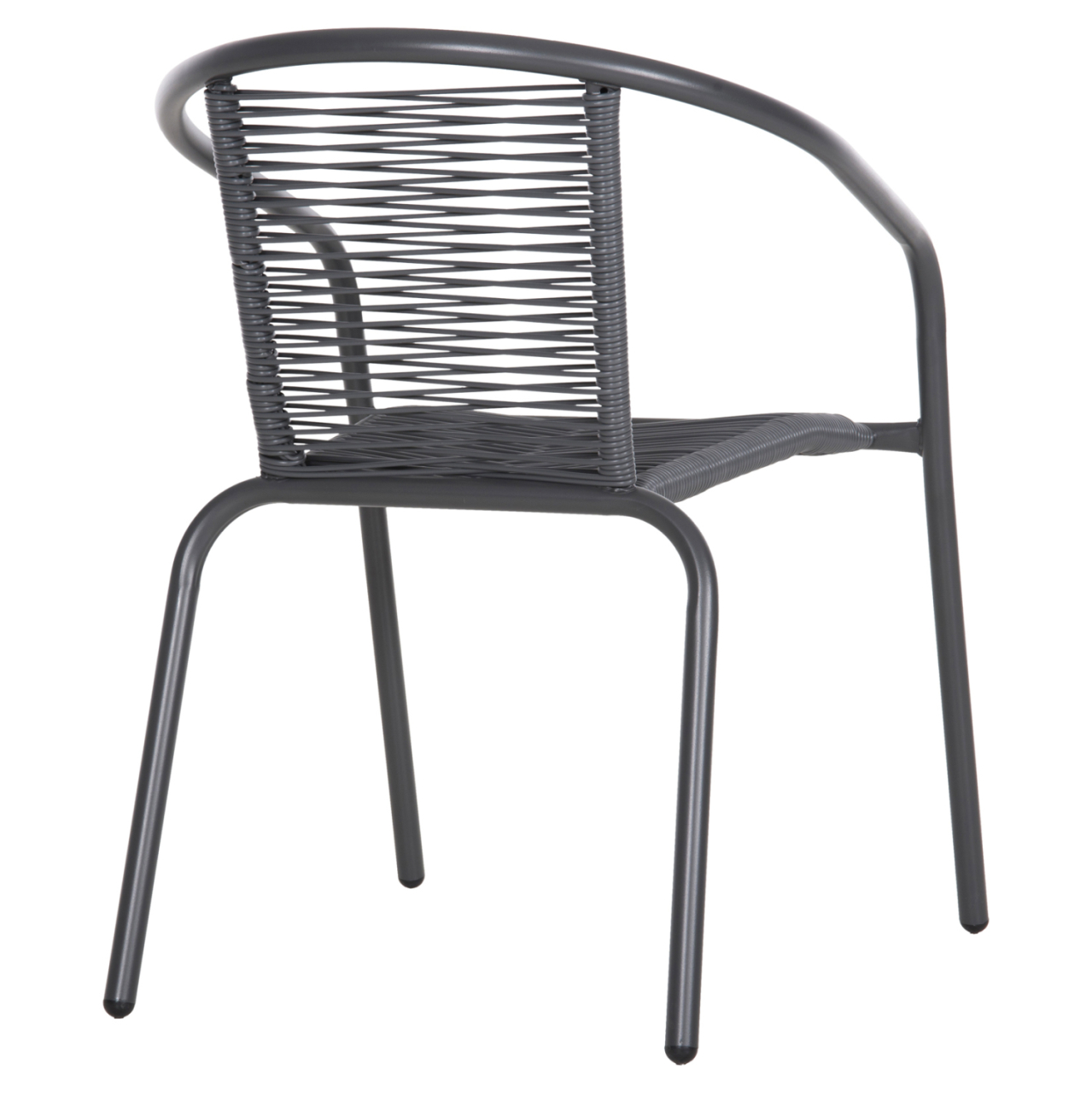 ARMCHAIR SWIFTER HM5969.01 METAL IN GREY-SYNTHETIC RATTAN IN GREY 54x61x75Hcm. [5]
