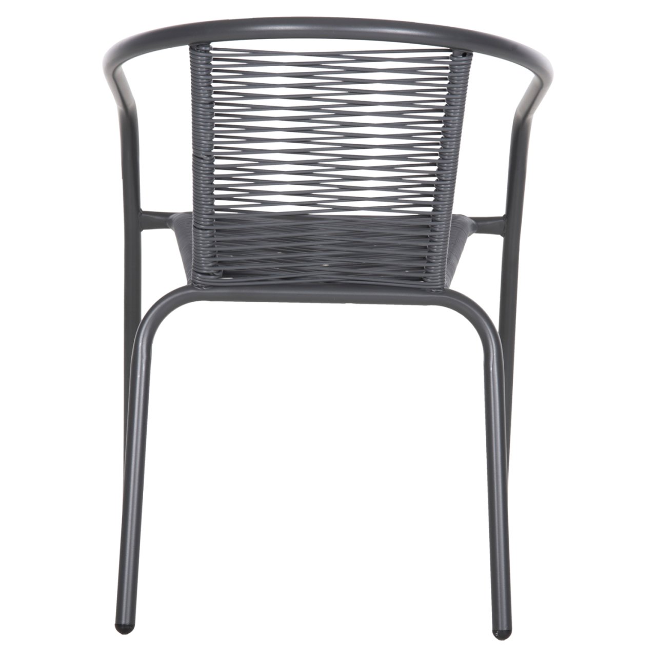 ARMCHAIR SWIFTER HM5969.01 METAL IN GREY-SYNTHETIC RATTAN IN GREY 54x61x75Hcm. [6]