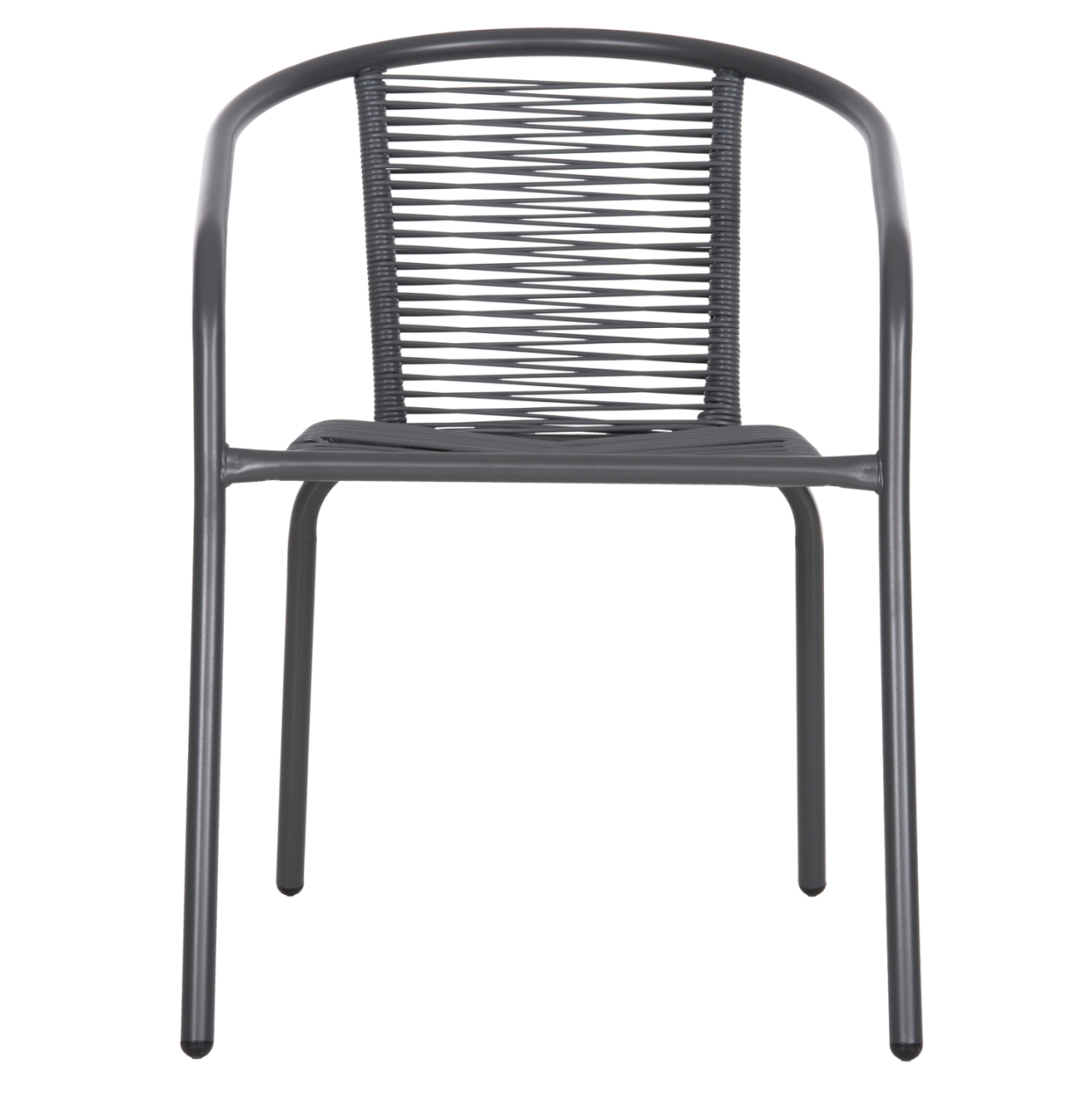 ARMCHAIR SWIFTER HM5969.01 METAL IN GREY-SYNTHETIC RATTAN IN GREY 54x61x75Hcm. [3]
