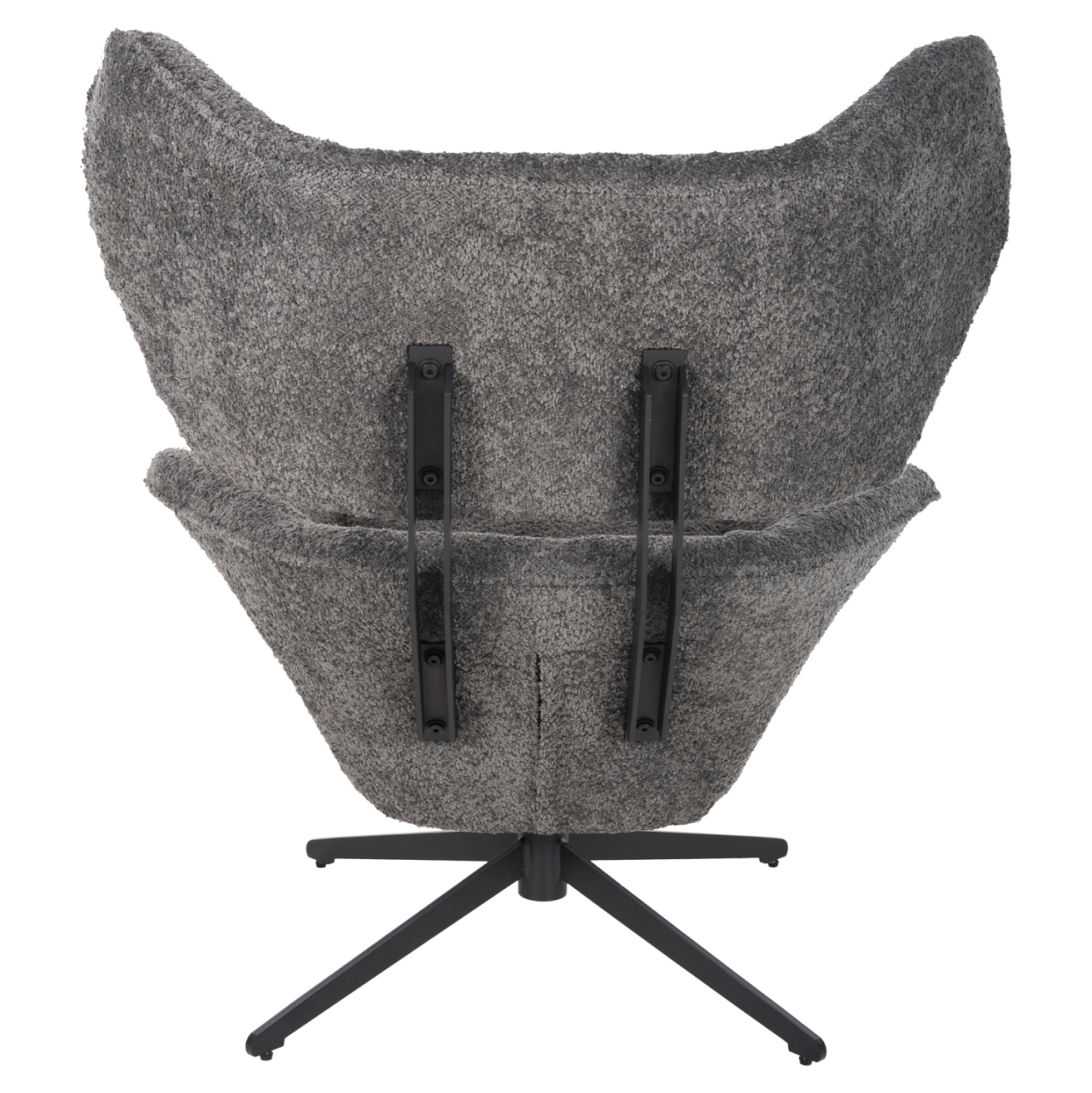 ARMCHAIR SWIVEL BRYLL HM9597.01 GREY BOUCLE-BLACK METAL BASE 86x90x97Hcm. [6]