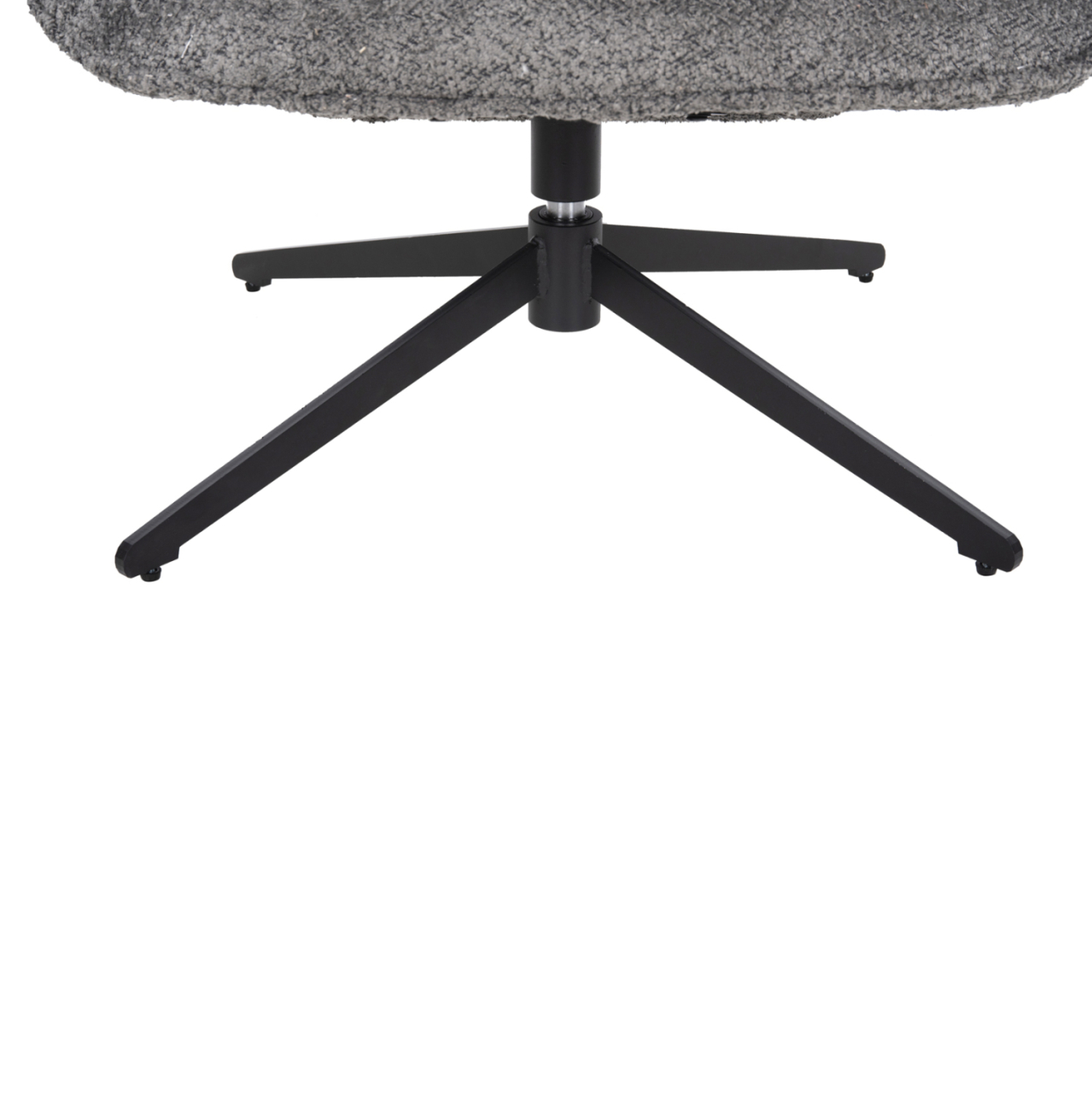 ARMCHAIR SWIVEL BRYLL HM9597.01 GREY BOUCLE-BLACK METAL BASE 86x90x97Hcm. [10]