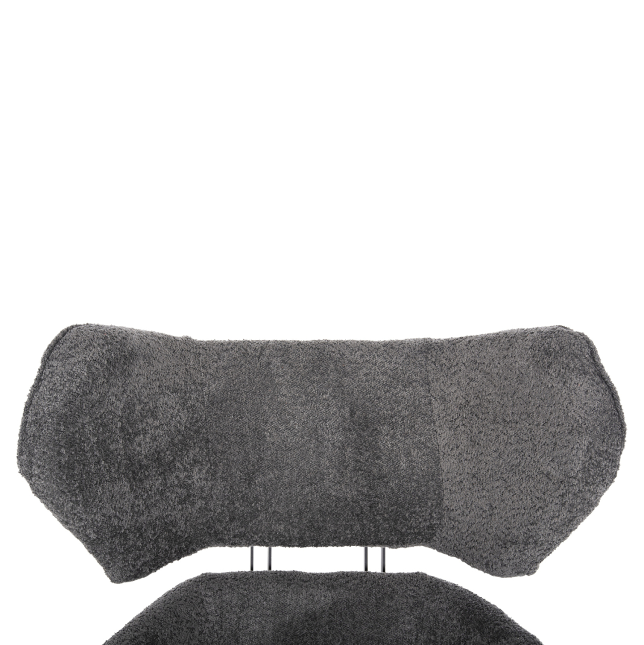 ARMCHAIR SWIVEL BRYLL HM9597.01 GREY BOUCLE-BLACK METAL BASE 86x90x97Hcm. [7]