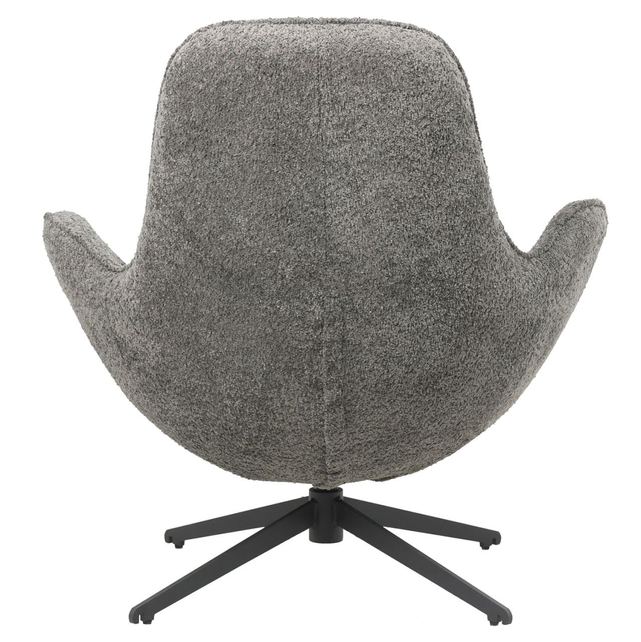 ARMCHAIR SWIVEL BRYNN HM9594.01 GREY BOUCLE FABRIC-BLACK METAL BASE 86x76x87Hcm. [4]