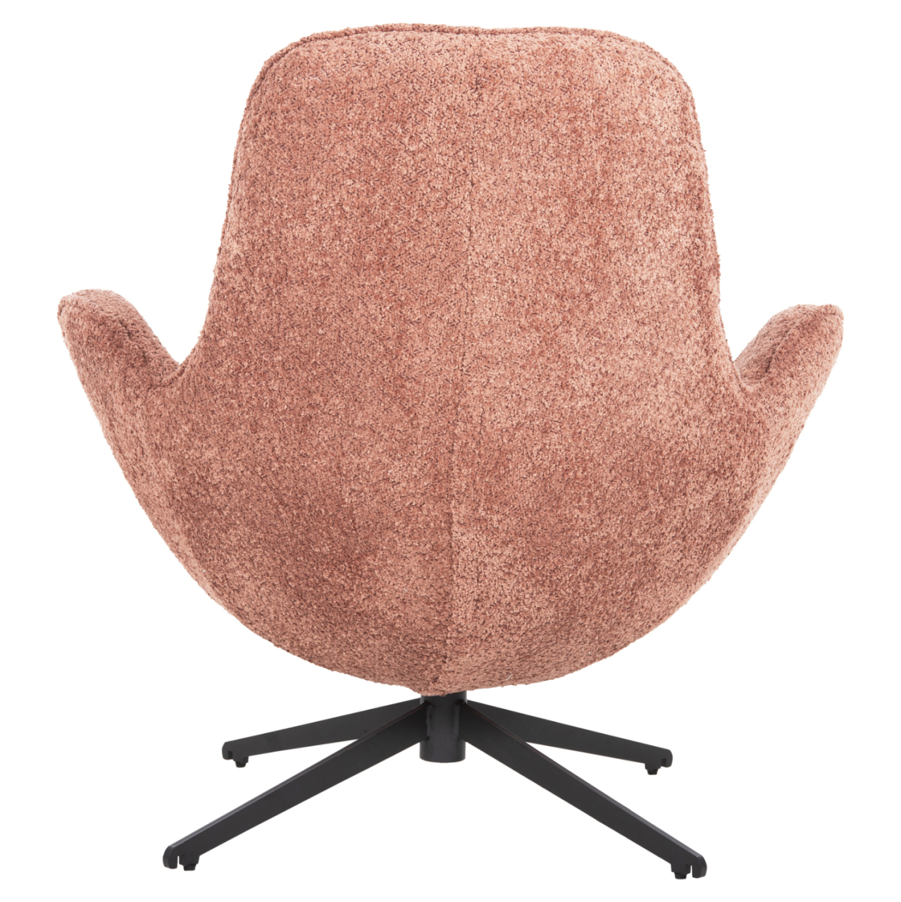 ARMCHAIR SWIVEL BRYNN HM9594.02 PINK BOUCLE FABRIC-BLACK METAL BASE 88x76x88Hcm. [6]