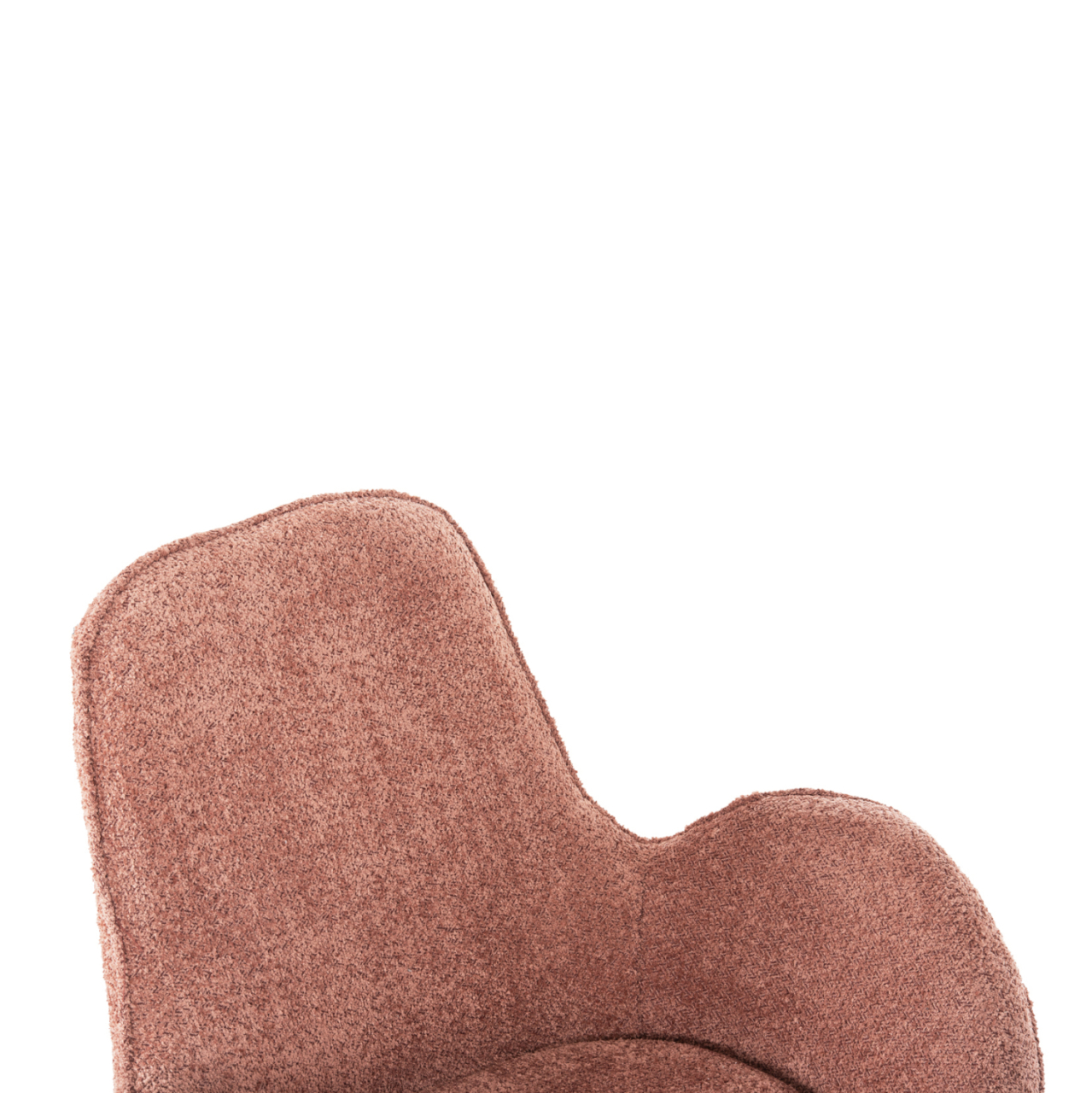 ARMCHAIR SWIVEL BRYNN HM9594.02 PINK BOUCLE FABRIC-BLACK METAL BASE 88x76x88Hcm. [7]