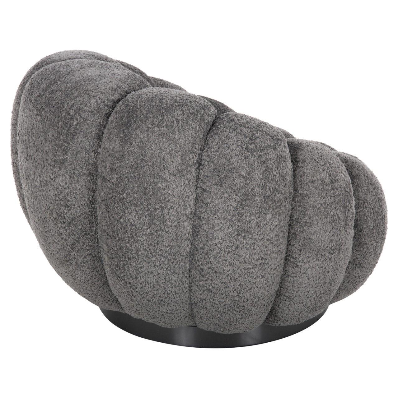 ARMCHAIR SWIVEL GRYMM HM9601.01 GREY BOUCLE-BLACK METAL BASE 95x92x68Hcm. [5]