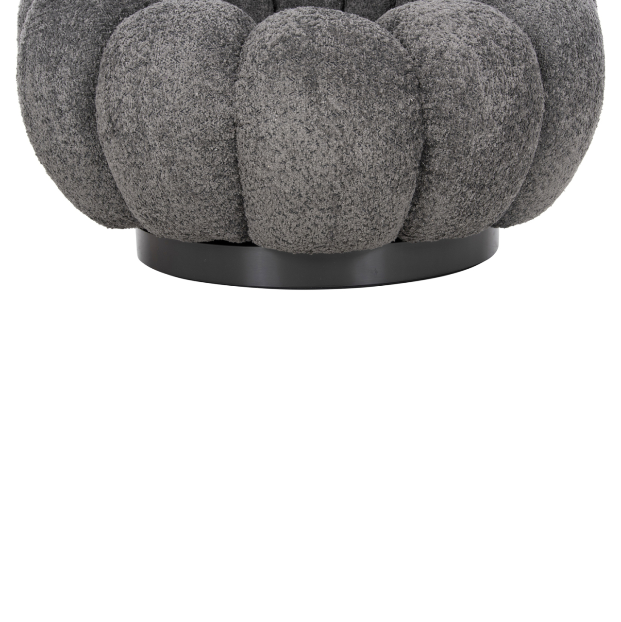 ARMCHAIR SWIVEL GRYMM HM9601.01 GREY BOUCLE-BLACK METAL BASE 95x92x68Hcm. [8]