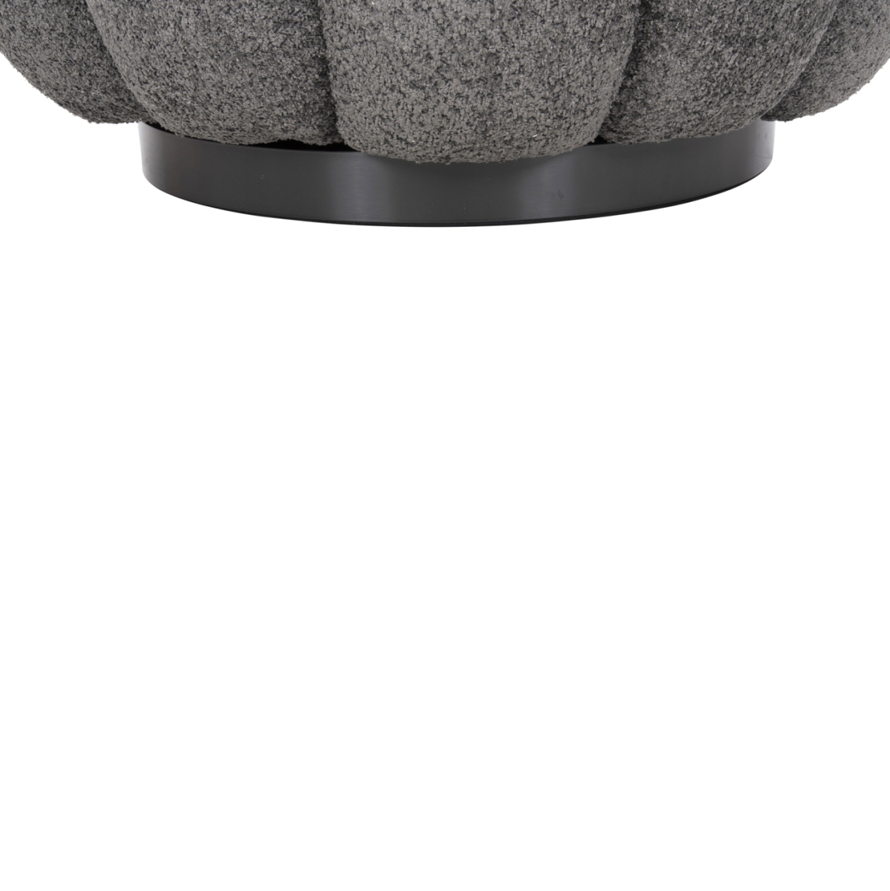 ARMCHAIR SWIVEL GRYMM HM9601.01 GREY BOUCLE-BLACK METAL BASE 95x92x68Hcm. [9]