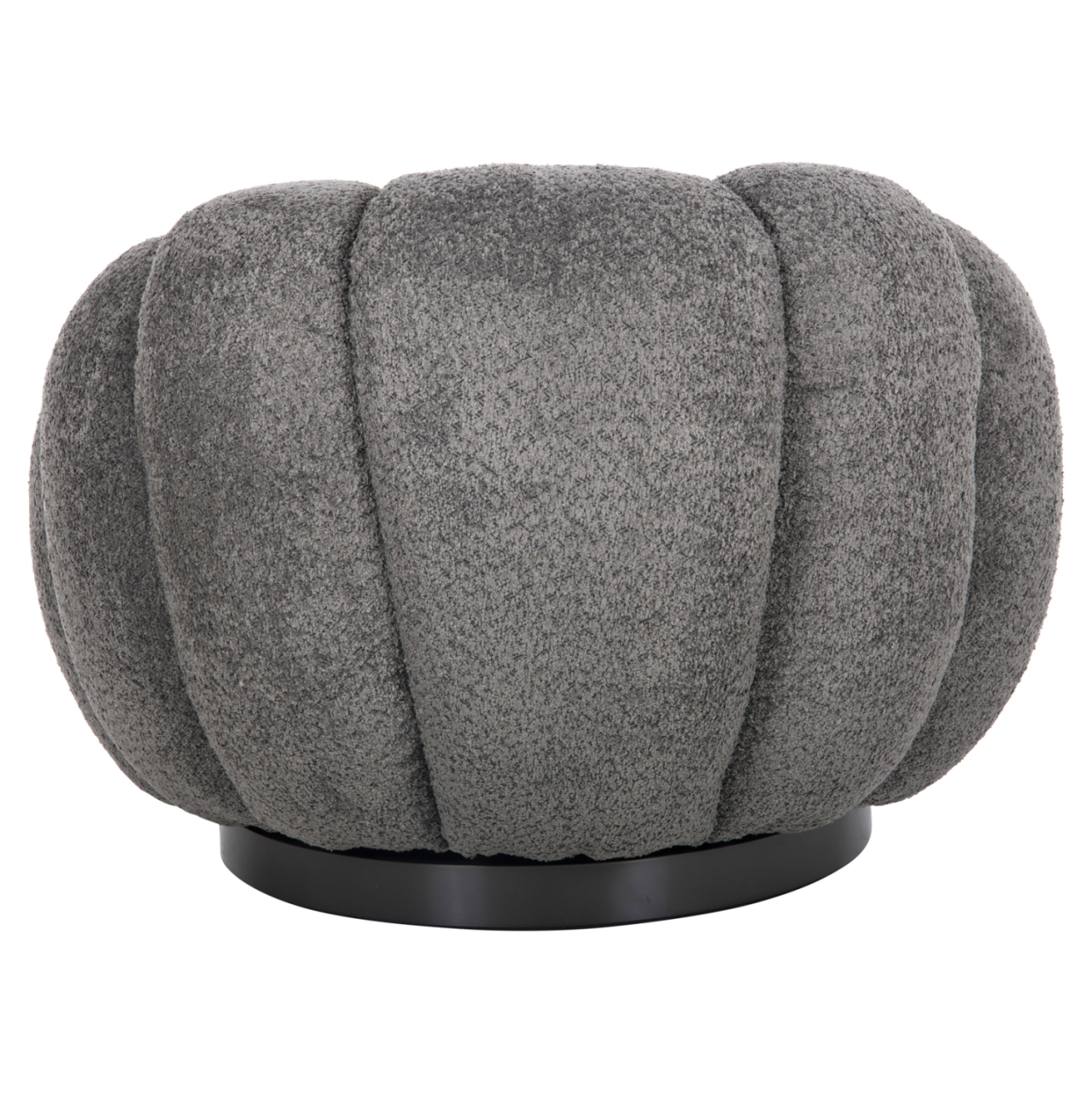ARMCHAIR SWIVEL GRYMM HM9601.01 GREY BOUCLE-BLACK METAL BASE 95x92x68Hcm. [6]