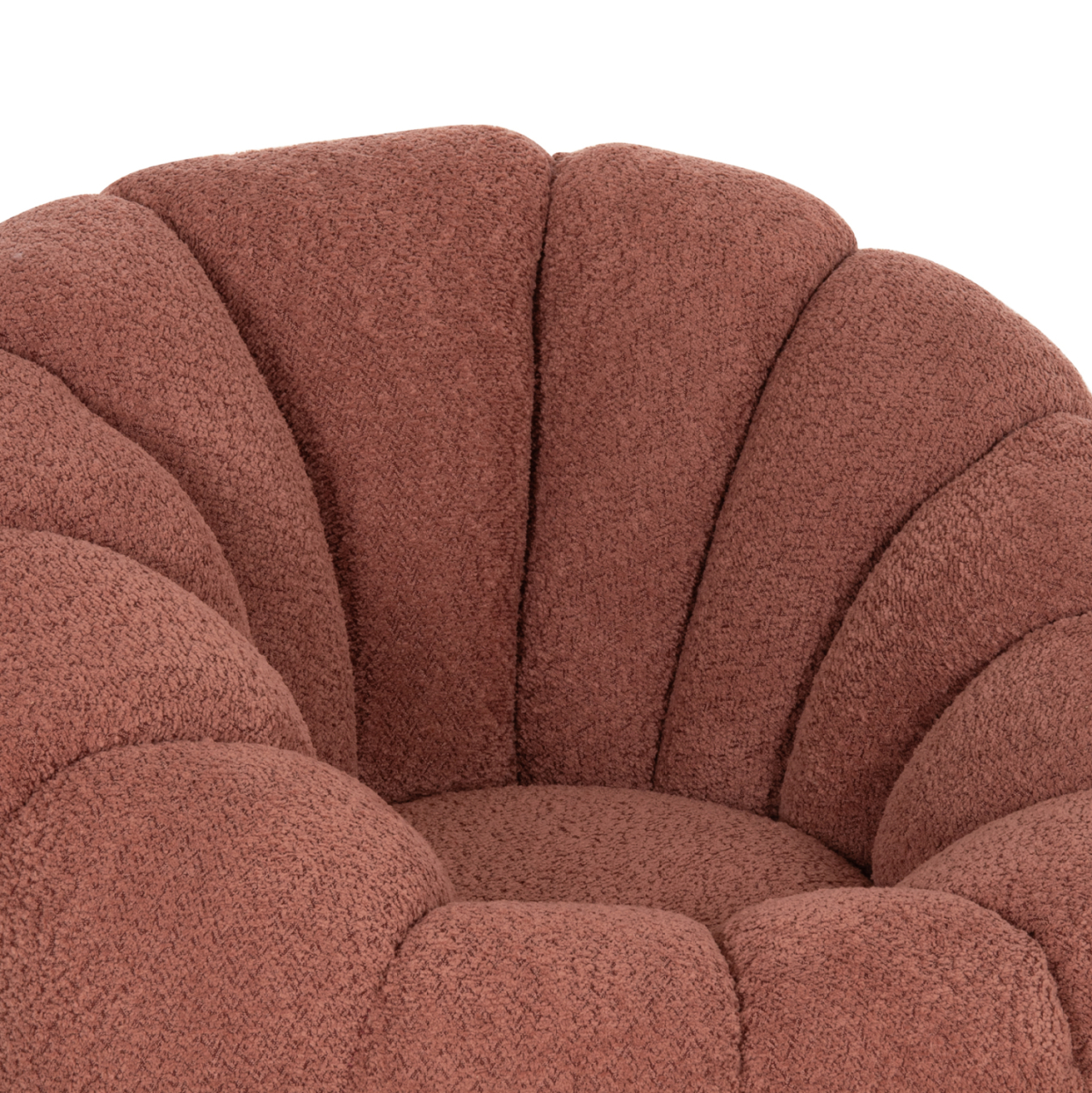 ARMCHAIR SWIVEL GRYMM HM9601.02 PINK BOUCLE-BLACK METAL BASE 95x92x68Hcm. [7]