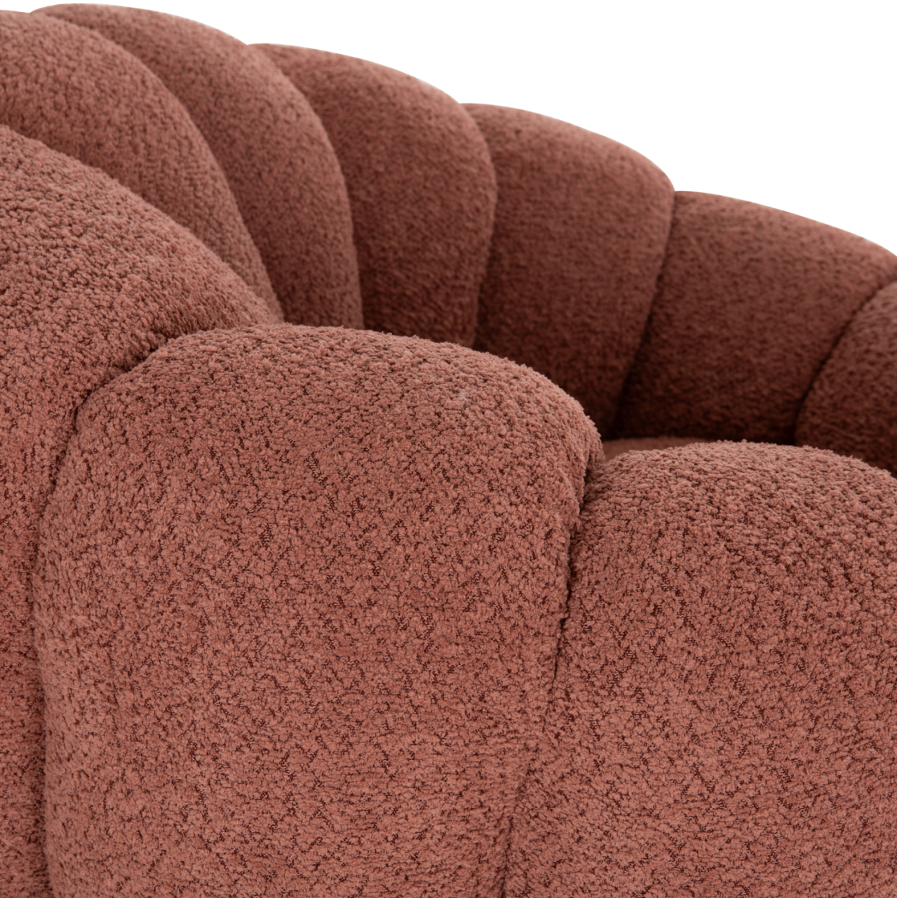 ARMCHAIR SWIVEL GRYMM HM9601.02 PINK BOUCLE-BLACK METAL BASE 95x92x68Hcm. [10]