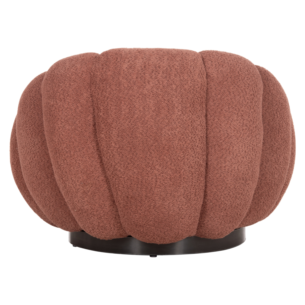 ARMCHAIR SWIVEL GRYMM HM9601.02 PINK BOUCLE-BLACK METAL BASE 95x92x68Hcm. [6]