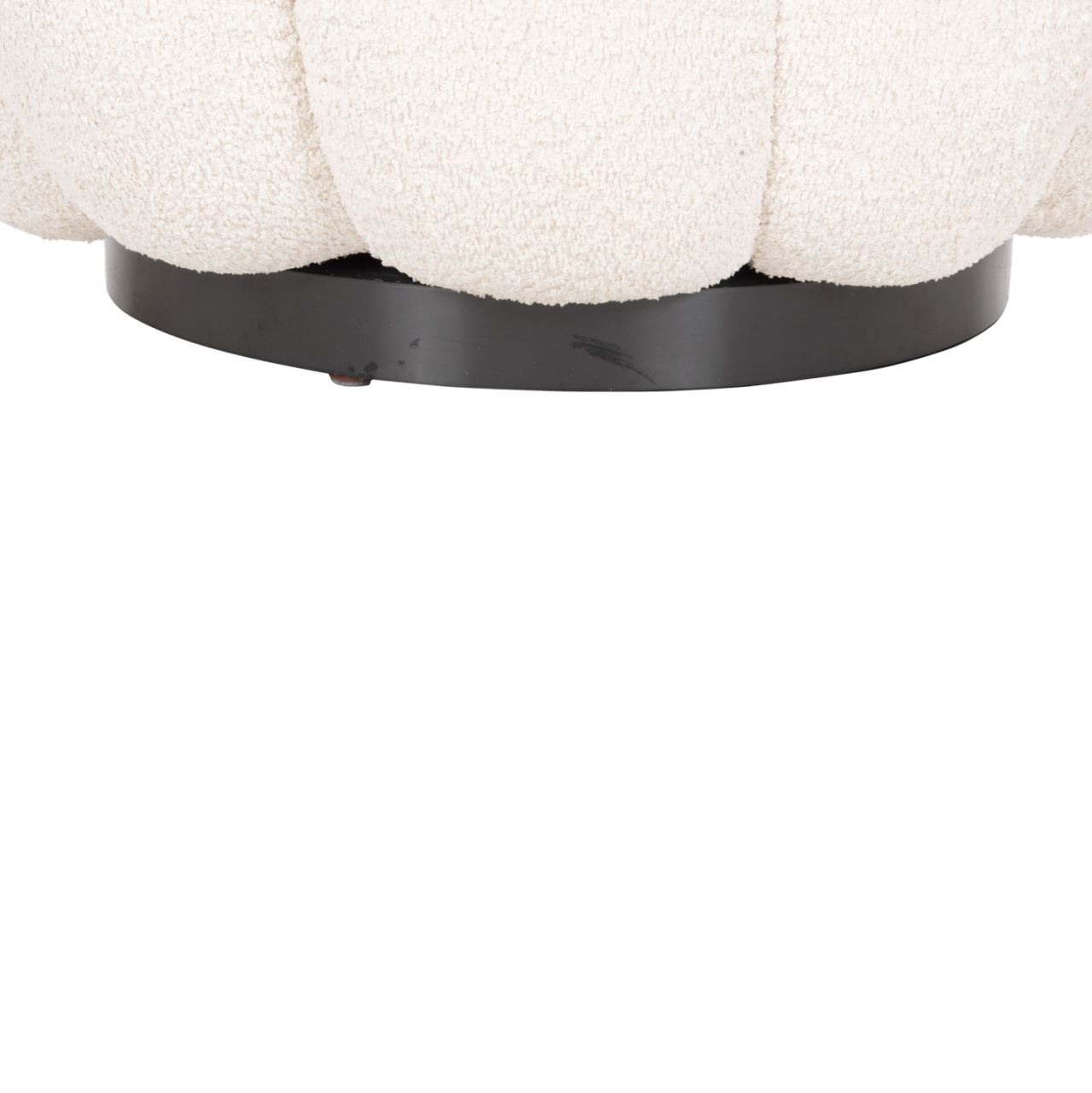 ARMCHAIR SWIVEL GRYMM HM9601.06 ECRU BOUCLE-BLACK METAL BASE 95x92x68Hcm. [9]