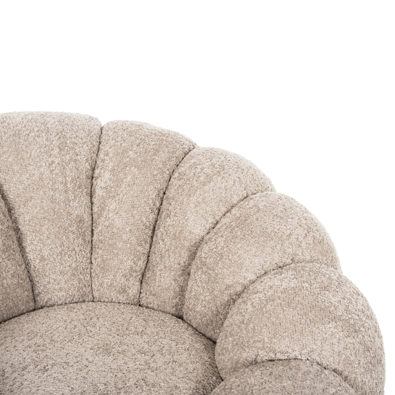 ARMCHAIR SWIVEL GRYMM HM9601.08 BROWNISH BEIGE BOUCLE-BLACK METAL BASE 95x92x68Hcm. [6]