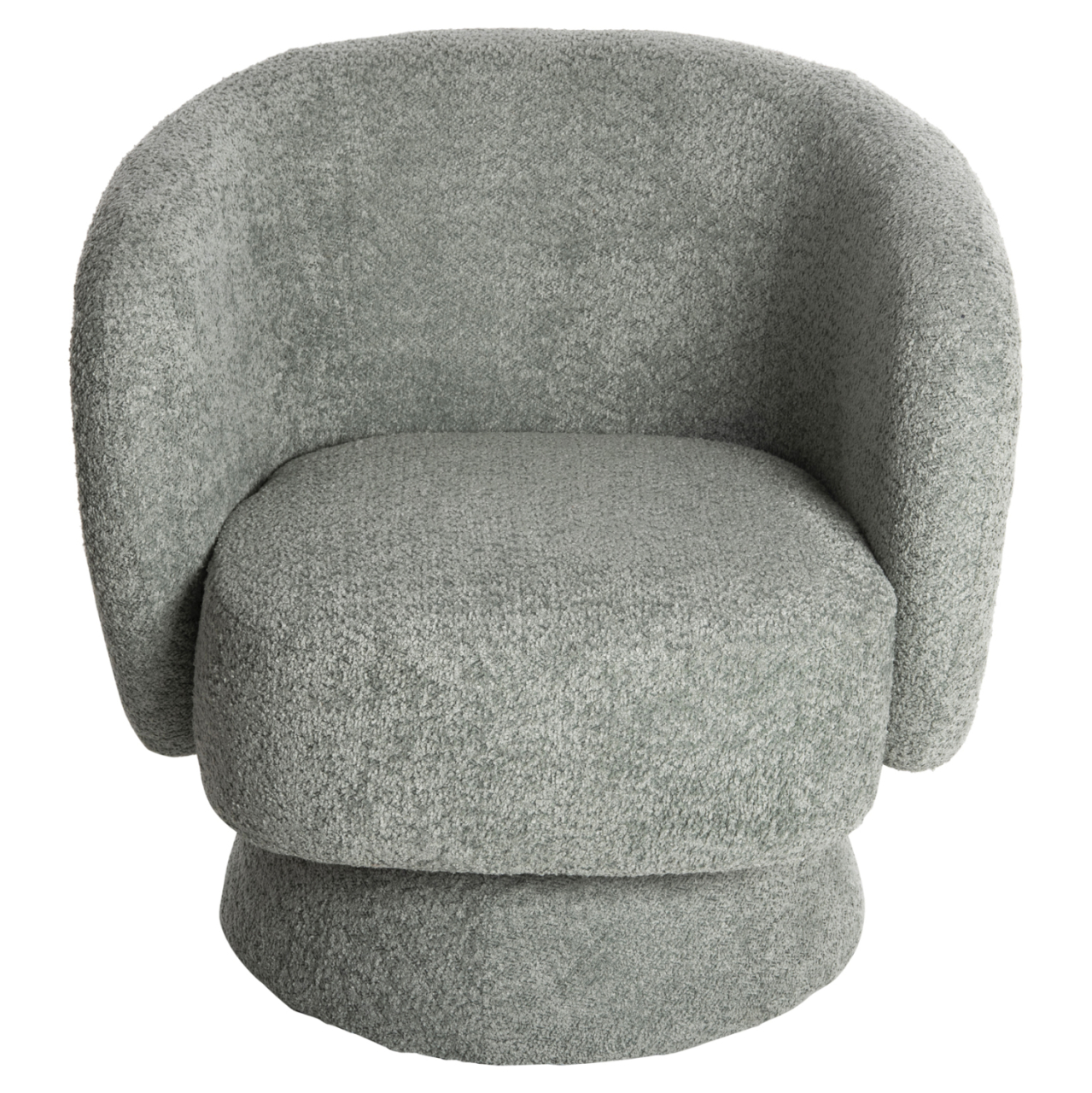 ARMCHAIR SWIVEL KARLEN HM9592.05 PISTACHIO GREEN BOUCLE FABRIC 79x79x76 Hcm. [3]