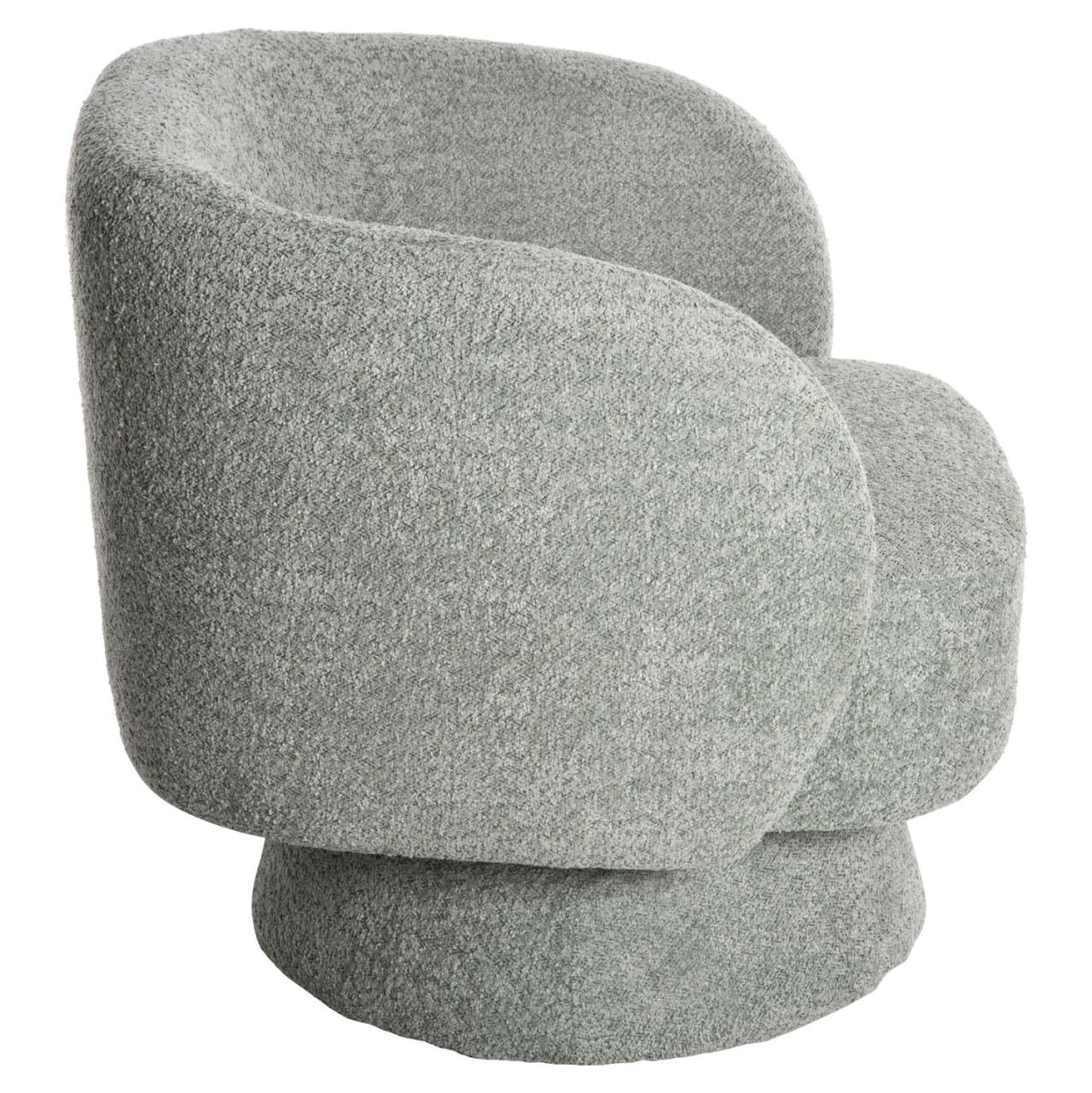 ARMCHAIR SWIVEL KARLEN HM9592.05 PISTACHIO GREEN BOUCLE FABRIC 79x79x76 Hcm. [4]