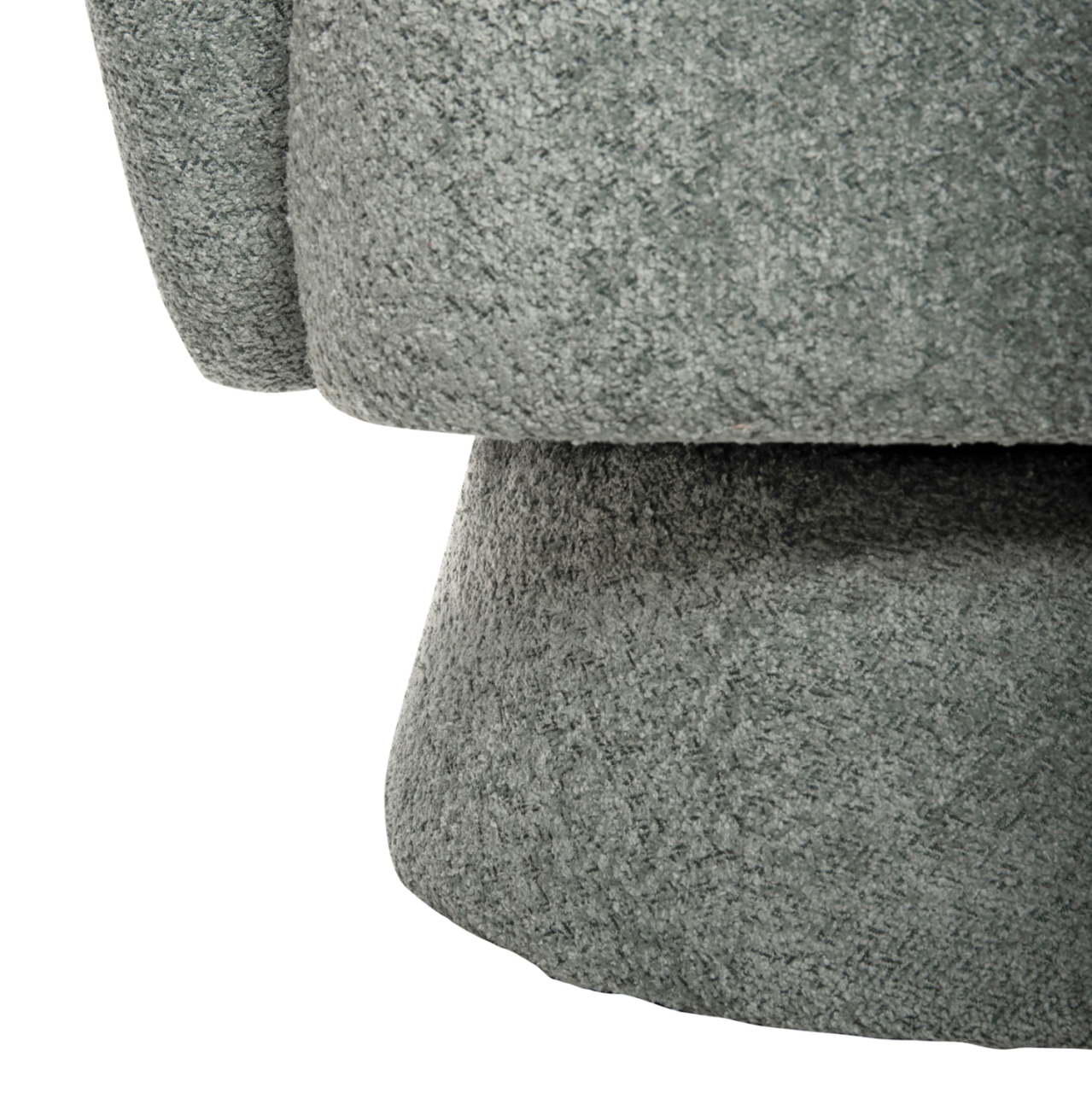 ARMCHAIR SWIVEL KARLEN HM9592.05 PISTACHIO GREEN BOUCLE FABRIC 79x79x76 Hcm. [10]