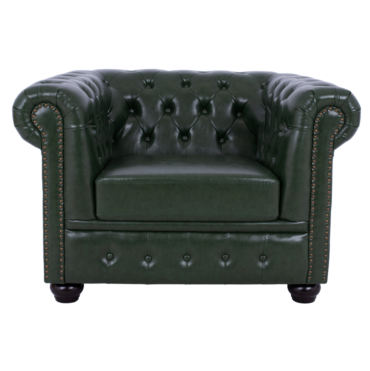 Armchair T. Chesterfield POLINA HM3011.08 Cypress Green PU 106x87x70H cm. [3]