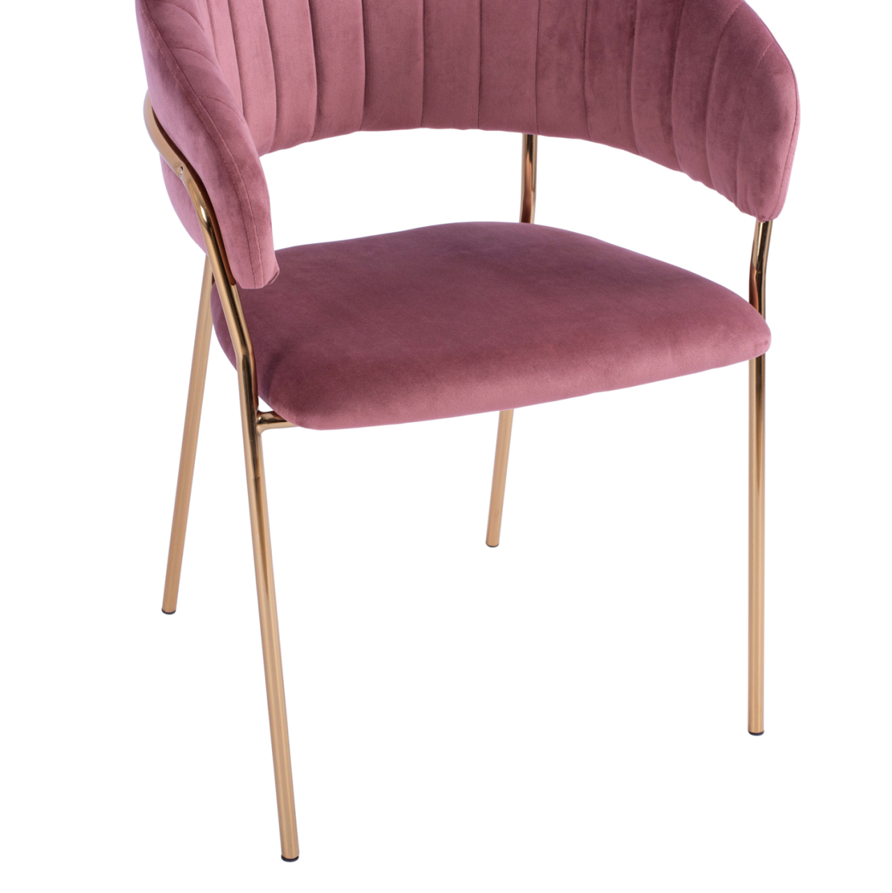 Armchair Theodore HM8520.02 Velvet Rotten Apple with metallic frame 55x50x82 cm [10]