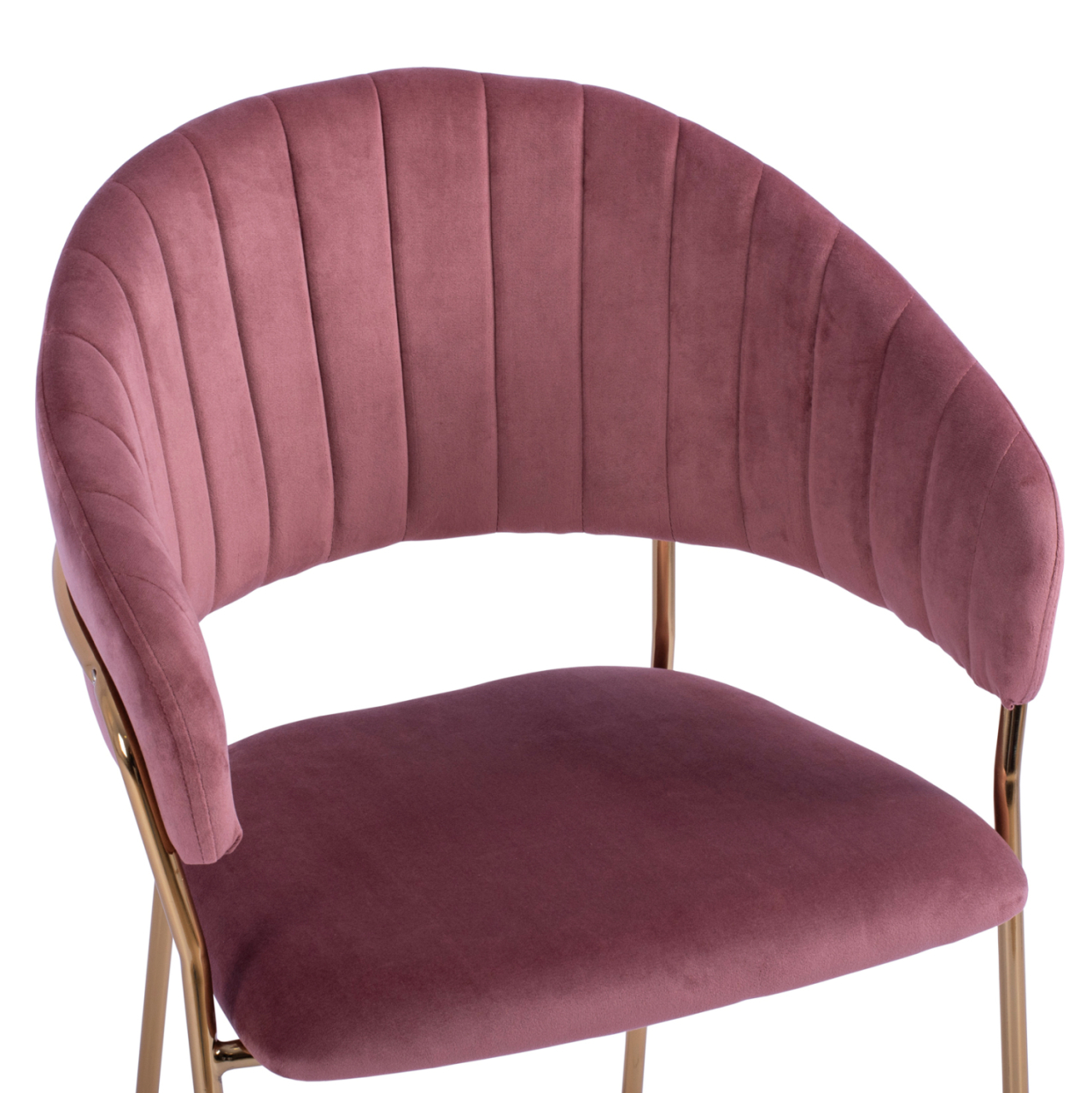 Armchair Theodore HM8520.02 Velvet Rotten Apple with metallic frame 55x50x82 cm [7]