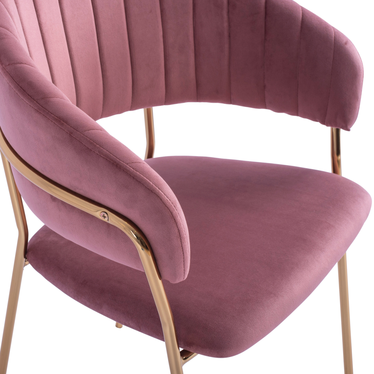 Armchair Theodore HM8520.02 Velvet Rotten Apple with metallic frame 55x50x82 cm [8]