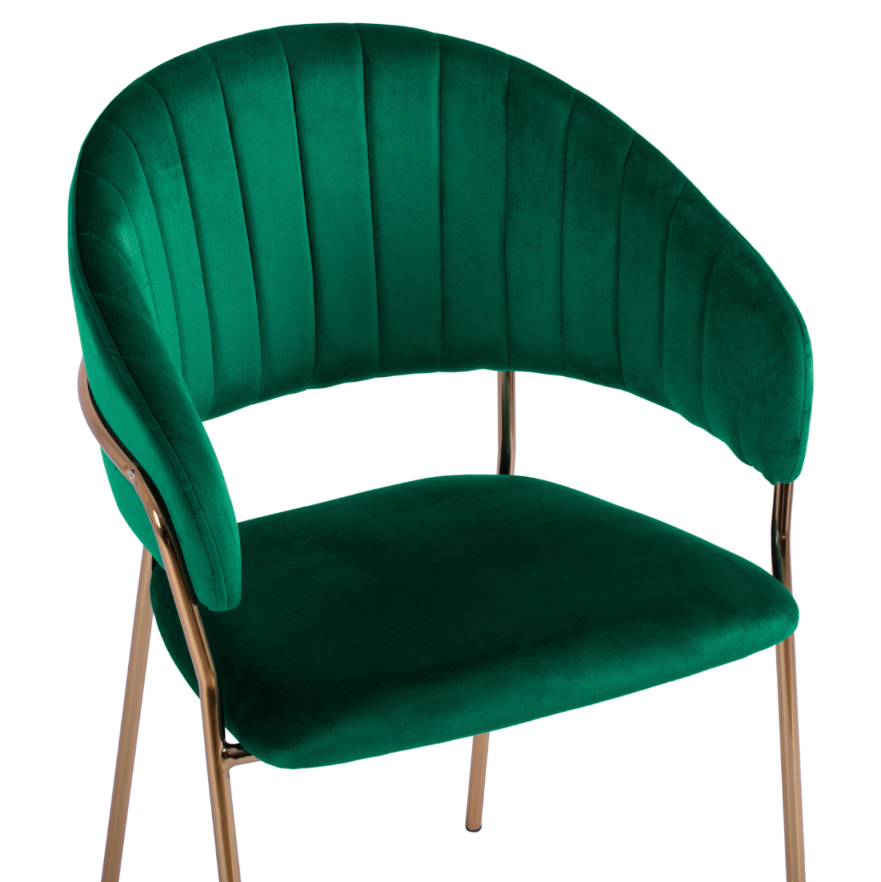 Armchair Theodore HM8520.03 Velvet Cyppress Green Color with metallic frame 55x50x82cm [7]