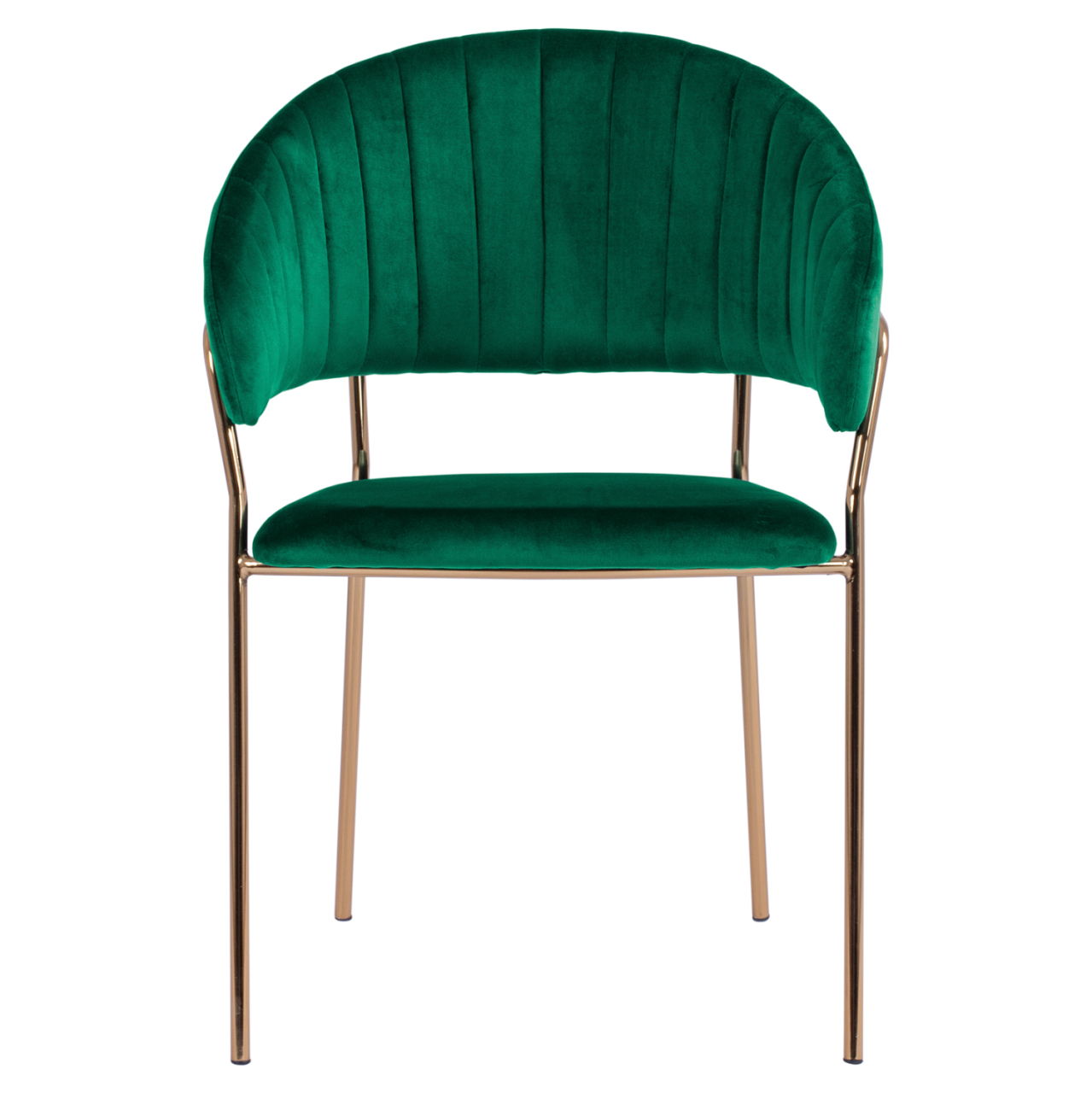 Armchair Theodore HM8520.03 Velvet Cyppress Green Color with metallic frame 55x50x82cm [3]
