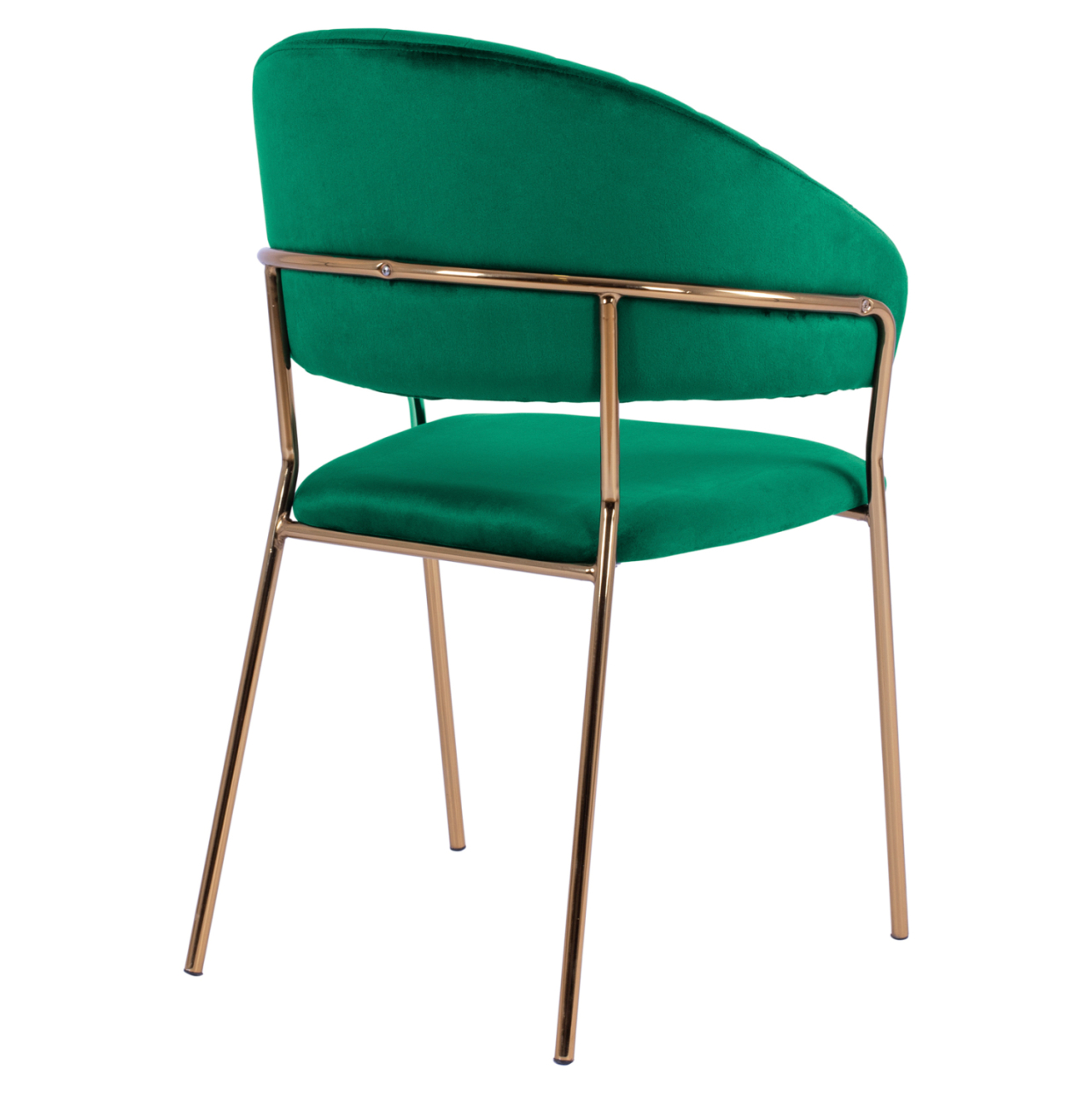 Armchair Theodore HM8520.03 Velvet Cyppress Green Color with metallic frame 55x50x82cm [5]