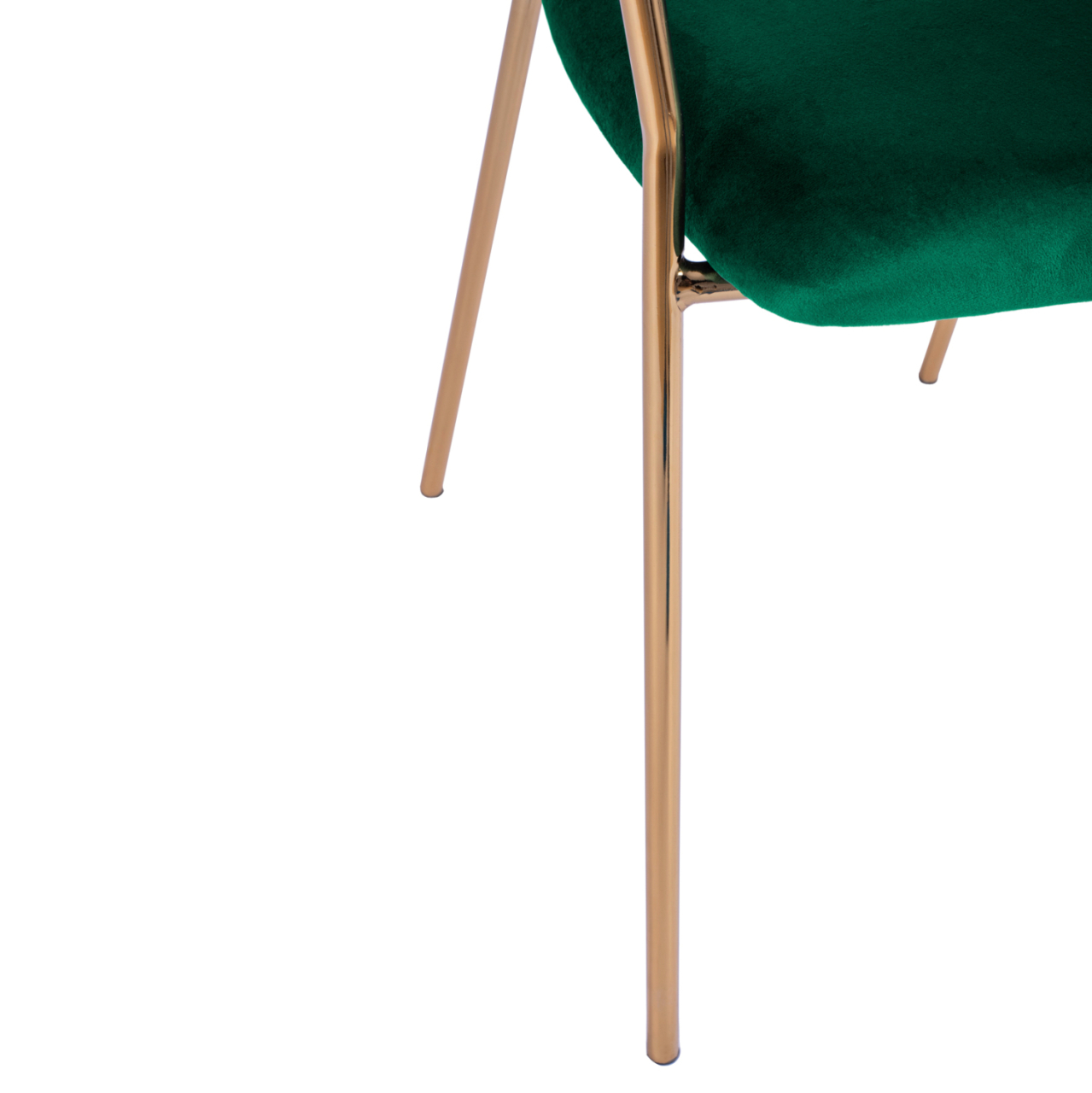 Armchair Theodore HM8520.03 Velvet Cyppress Green Color with metallic frame 55x50x82cm [9]