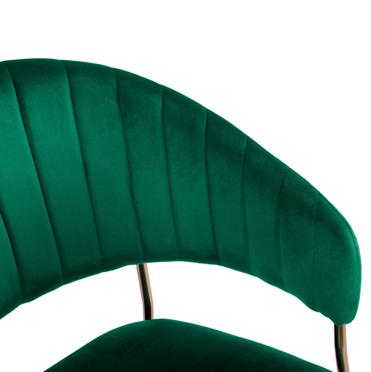 Armchair Theodore HM8520.03 Velvet Cyppress Green Color with metallic frame 55x50x82cm [8]