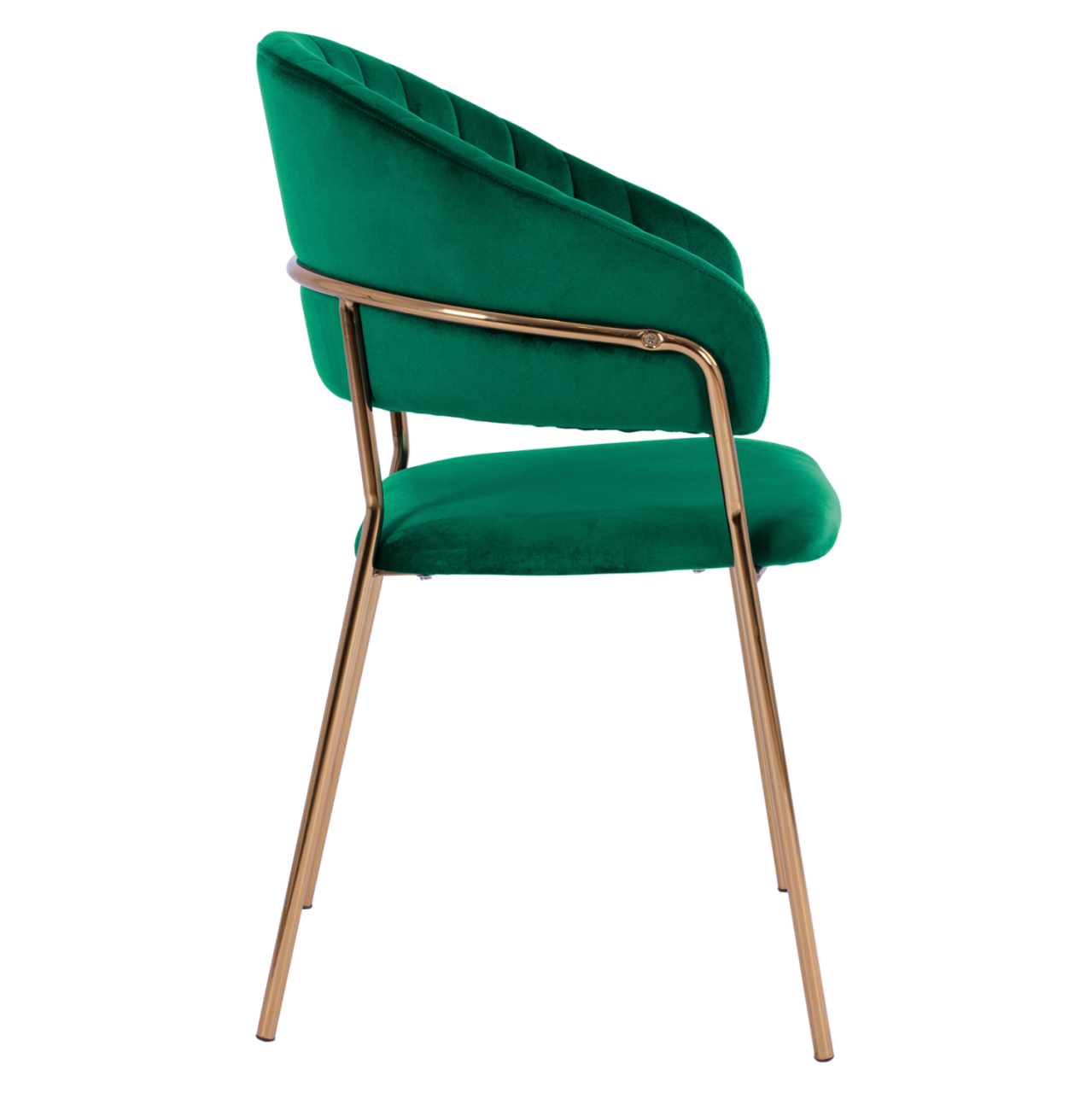 Armchair Theodore HM8520.03 Velvet Cyppress Green Color with metallic frame 55x50x82cm [4]