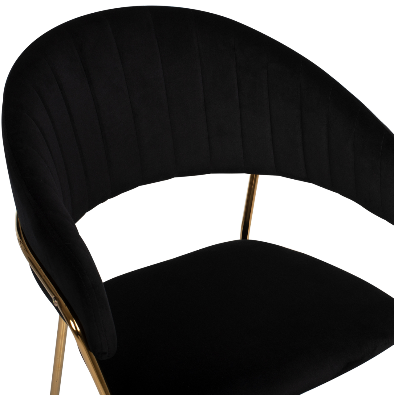 ARMCHAIR THEODORE HM8520.04 BLACK VELVET AND GOLDEN FRAME 55Χ50Χ82Hcm. [7]