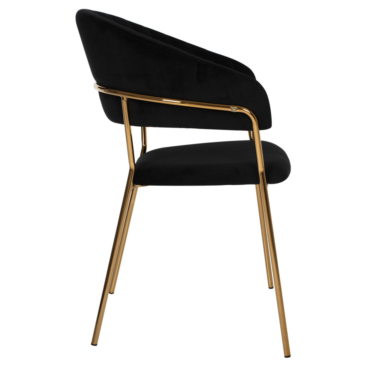 ARMCHAIR THEODORE HM8520.04 BLACK VELVET AND GOLDEN FRAME 55Χ50Χ82Hcm. [4]