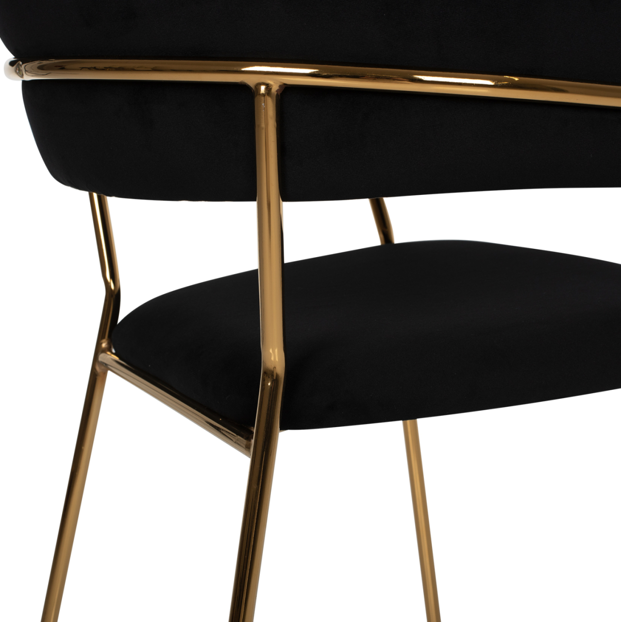 ARMCHAIR THEODORE HM8520.04 BLACK VELVET AND GOLDEN FRAME 55Χ50Χ82Hcm. [9]