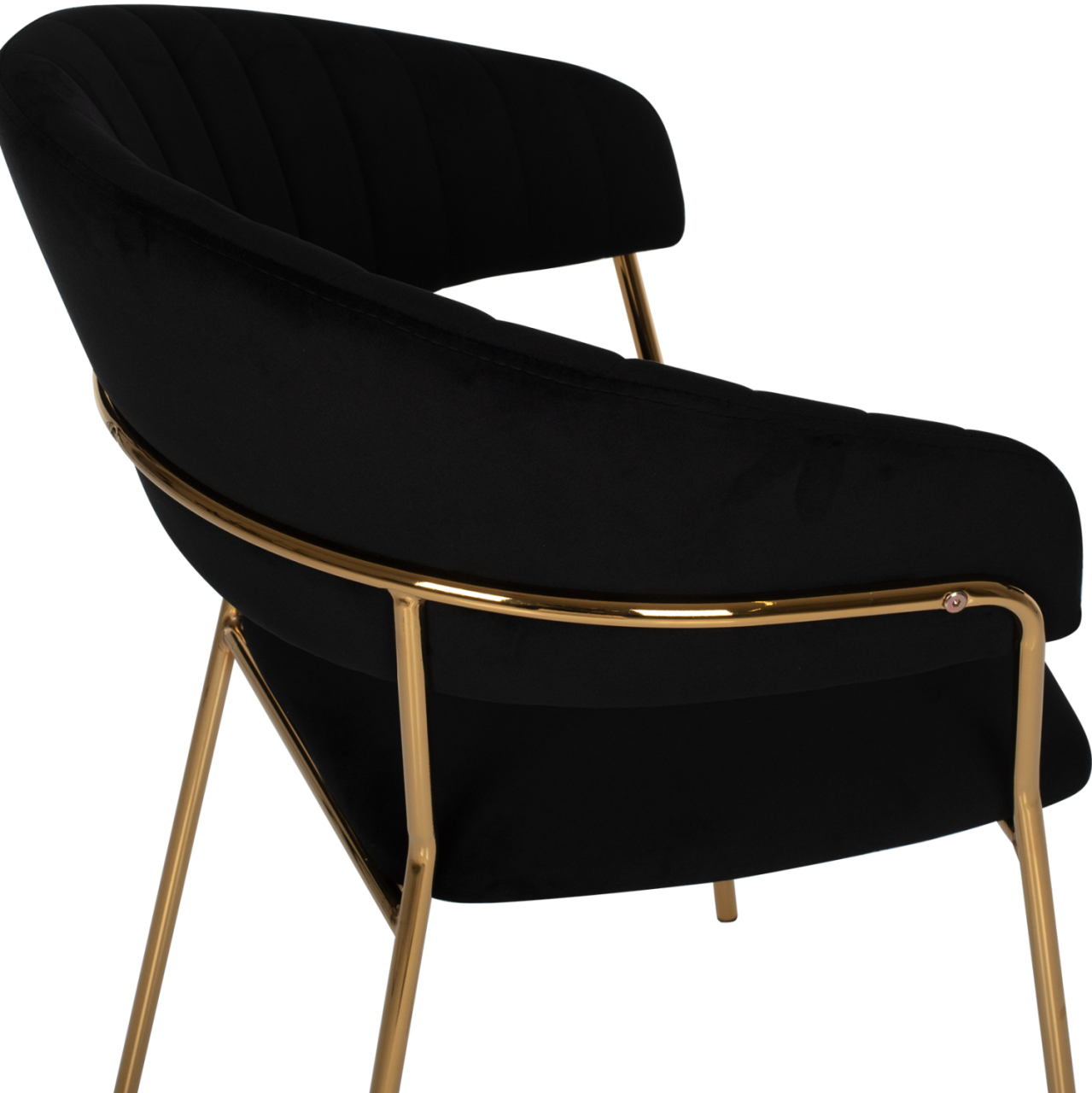 ARMCHAIR THEODORE HM8520.04 BLACK VELVET AND GOLDEN FRAME 55Χ50Χ82Hcm. [10]