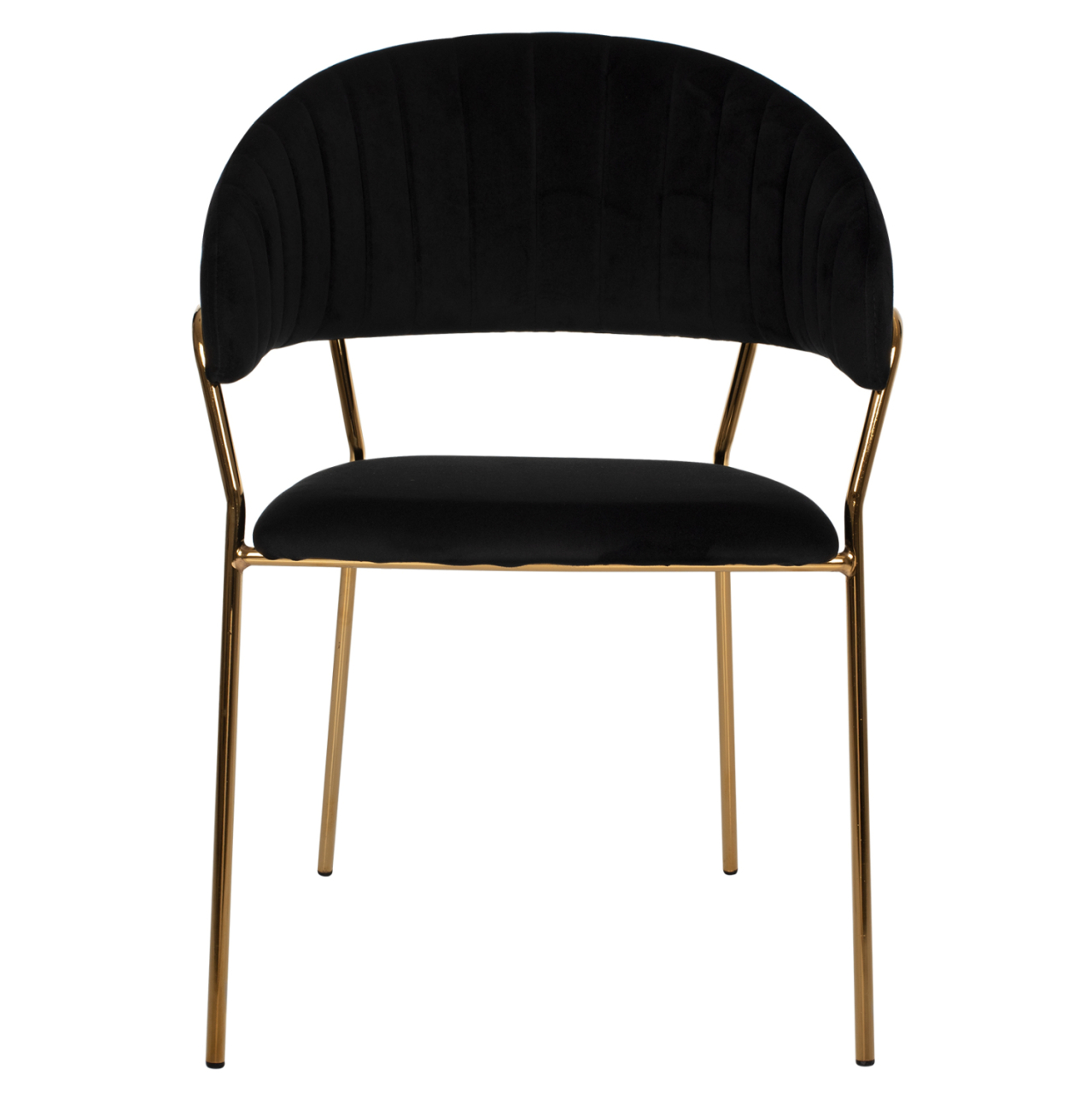 ARMCHAIR THEODORE HM8520.04 BLACK VELVET AND GOLDEN FRAME 55Χ50Χ82Hcm. [3]