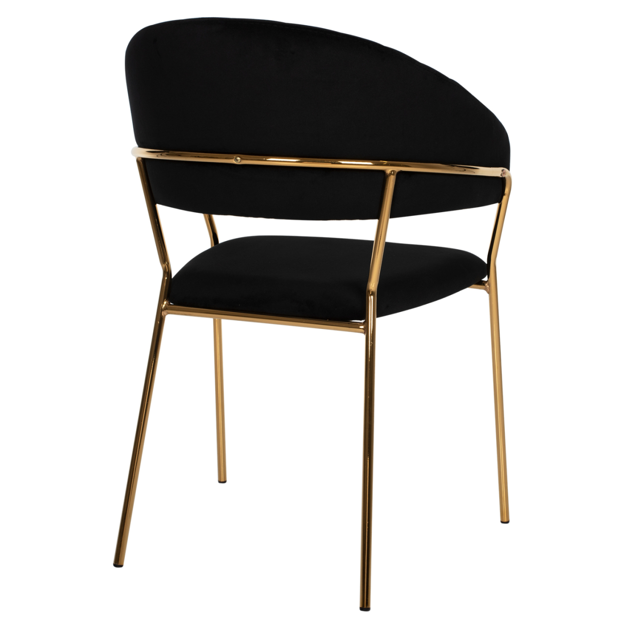 ARMCHAIR THEODORE HM8520.04 BLACK VELVET AND GOLDEN FRAME 55Χ50Χ82Hcm. [5]