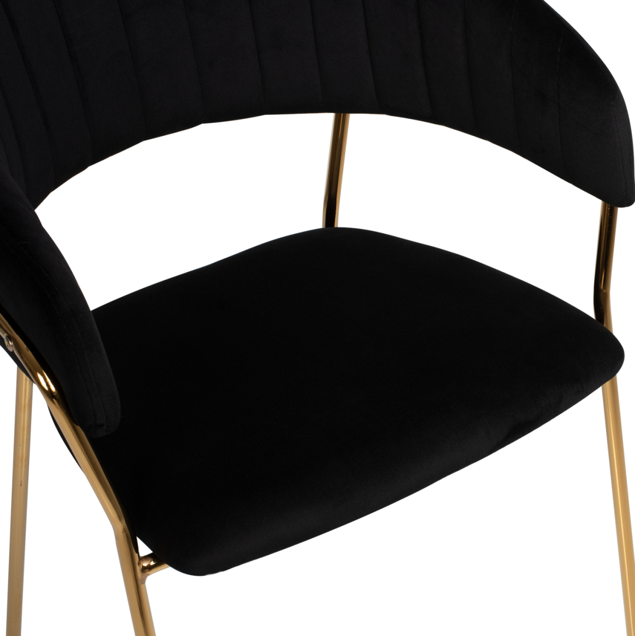 ARMCHAIR THEODORE HM8520.04 BLACK VELVET AND GOLDEN FRAME 55Χ50Χ82Hcm. [8]